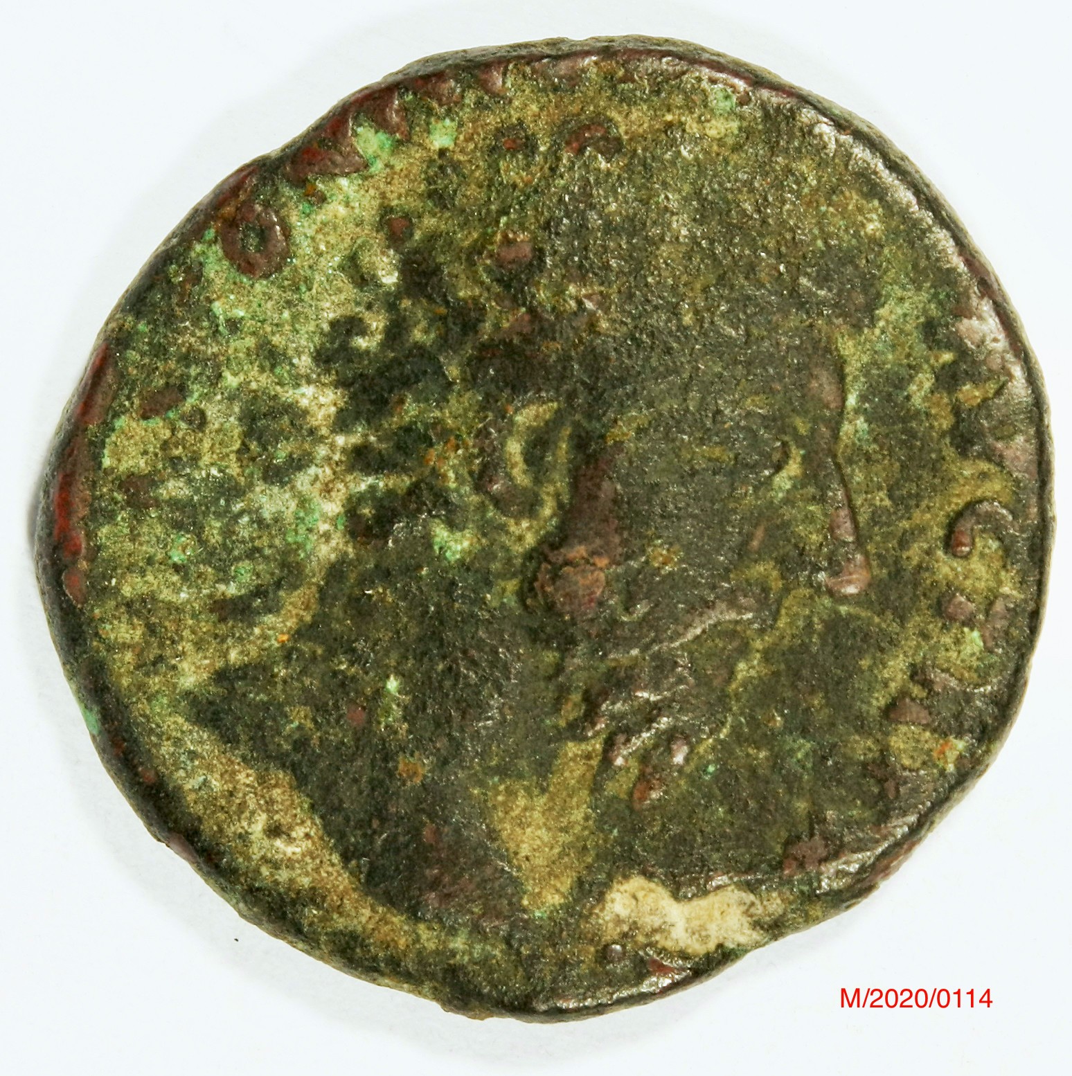 Römische Münze, Nominal As, Prägeherr Marc Aurel, Prägeort Rom , Original (Museumsgesellschaft Bad Dürkheim e.V. CC BY-NC-SA)