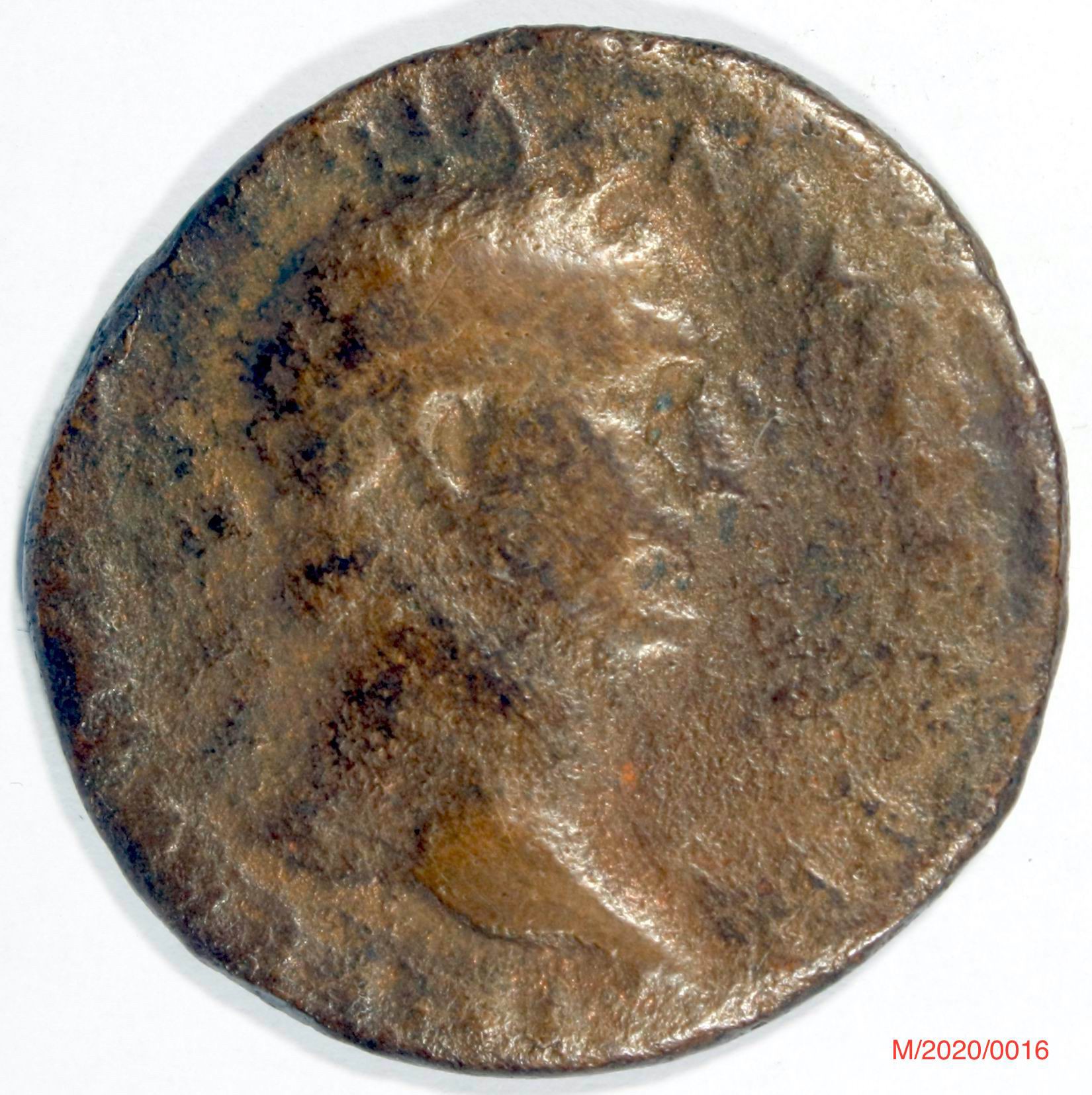 Römische Münze, Nominal As, Prägeherr Traian, Prägeort Rom ,Original (Museumsgesellschaft Bad Dürkheim e.V. CC BY-NC-SA)