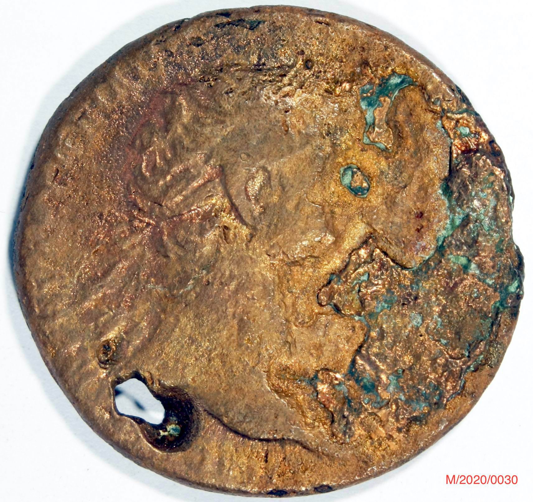 Römische Münze, Nominal As, Prägeherr Traian, Prägeort Rom , Original (Museumsgesellschaft Bad Dürkheim e.V. CC BY-NC-SA)