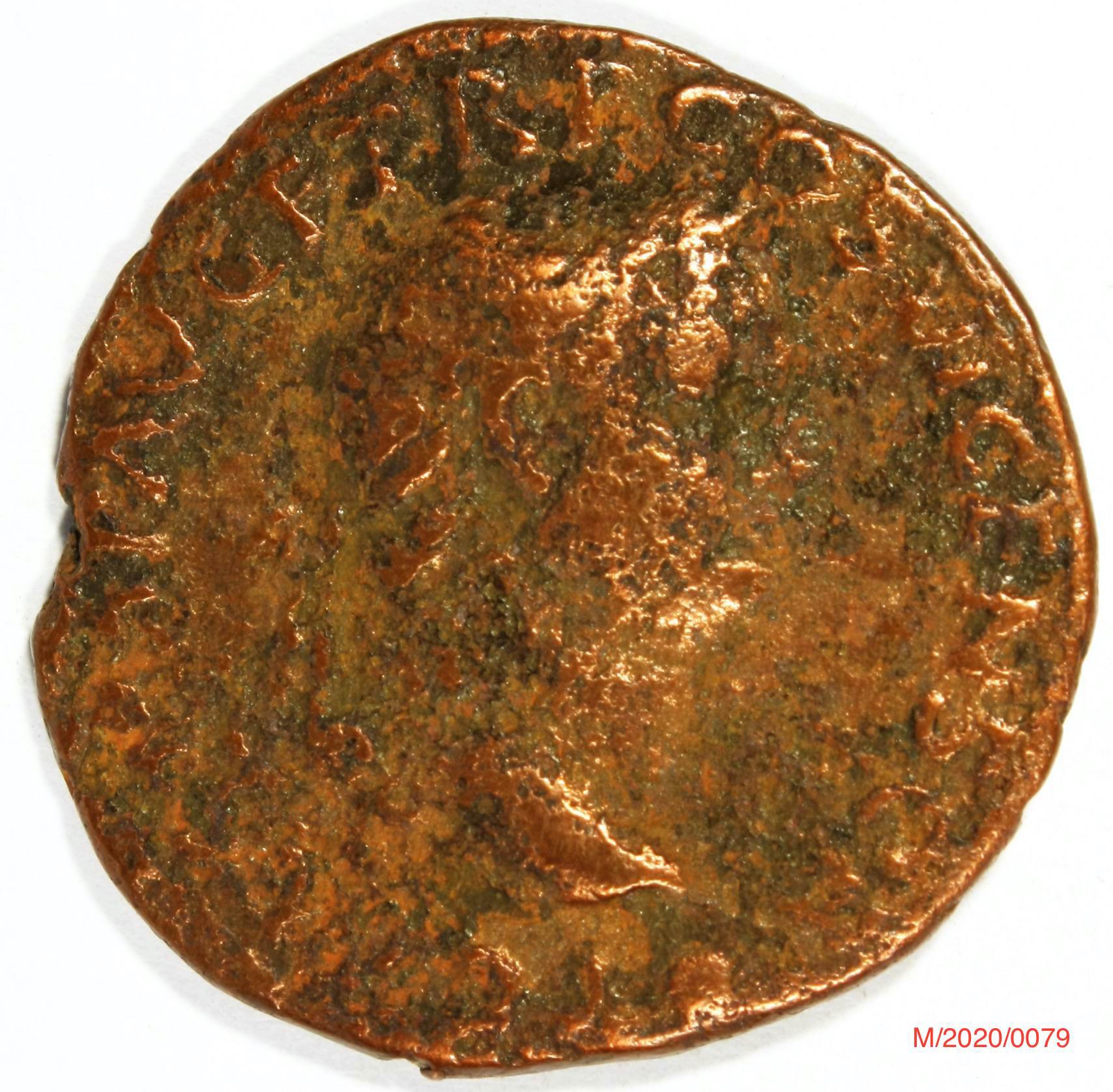 Römische Münze, Nominal As, Prägeherr Vespasian, Prägeort Lyon , Original (Museumsgesellschaft Bad Dürkheim e.V. CC BY-NC-SA)