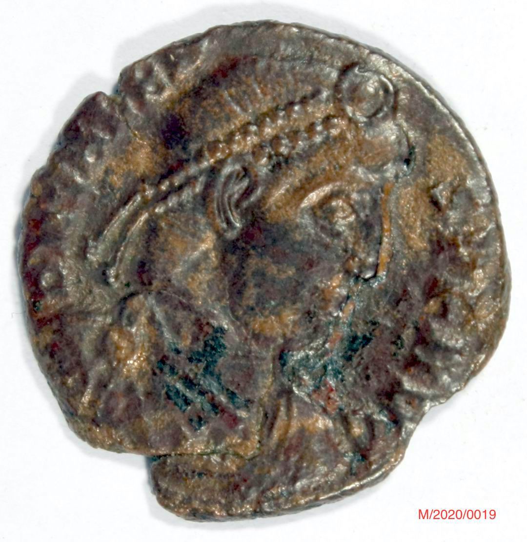 Römische Münze, Nominal Centenionalis, Prägeherr Valens, Prägeort Siscia ,Original (Museumsgesellschaft Bad Dürkheim e.V. CC BY-NC-SA)