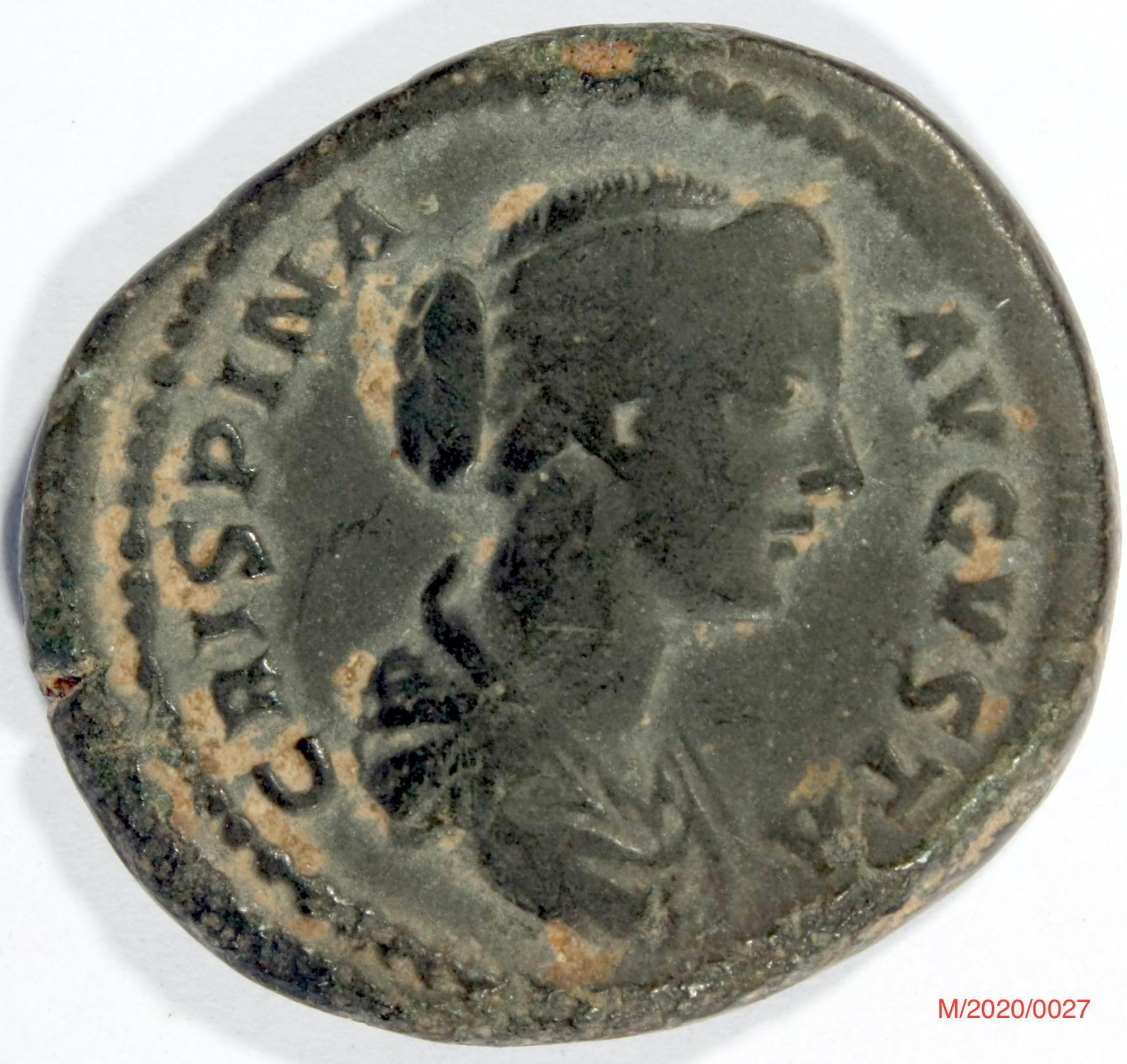 Römische Münze, Nominal Dupondius, Prägeherr Commodus, Prägeort Rom , Original (Museumsgesellschaft Bad Dürkheim e.V. CC BY-NC-SA)