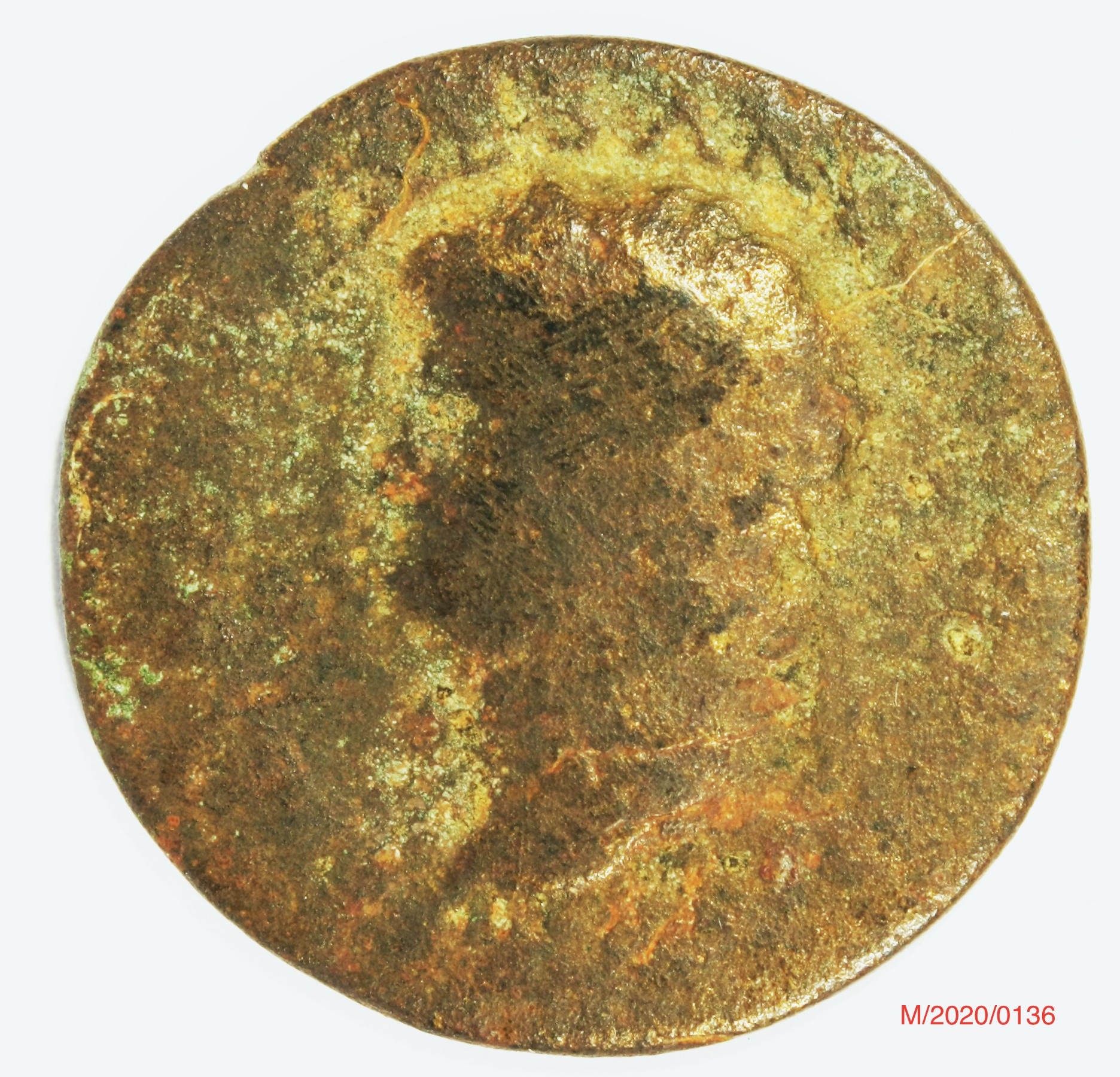 Römische Münze, Nominal Dupondius, Prägeherr Nero, Prägeort Rom , Original (Museumsgesellschaft Bad Dürkheim e.V. CC BY-NC-SA)