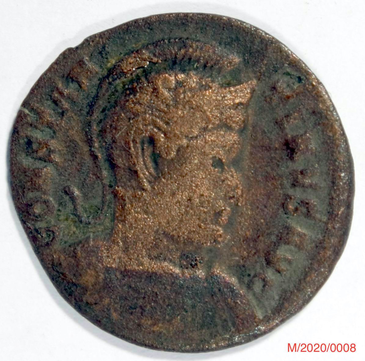 Römische Münze, Nominal Follis, Prägeherr Constantinus I., Prägeort Trier ,Original (Museumsgesellschaft Bad Dürkheim e.V. CC BY-NC-SA)