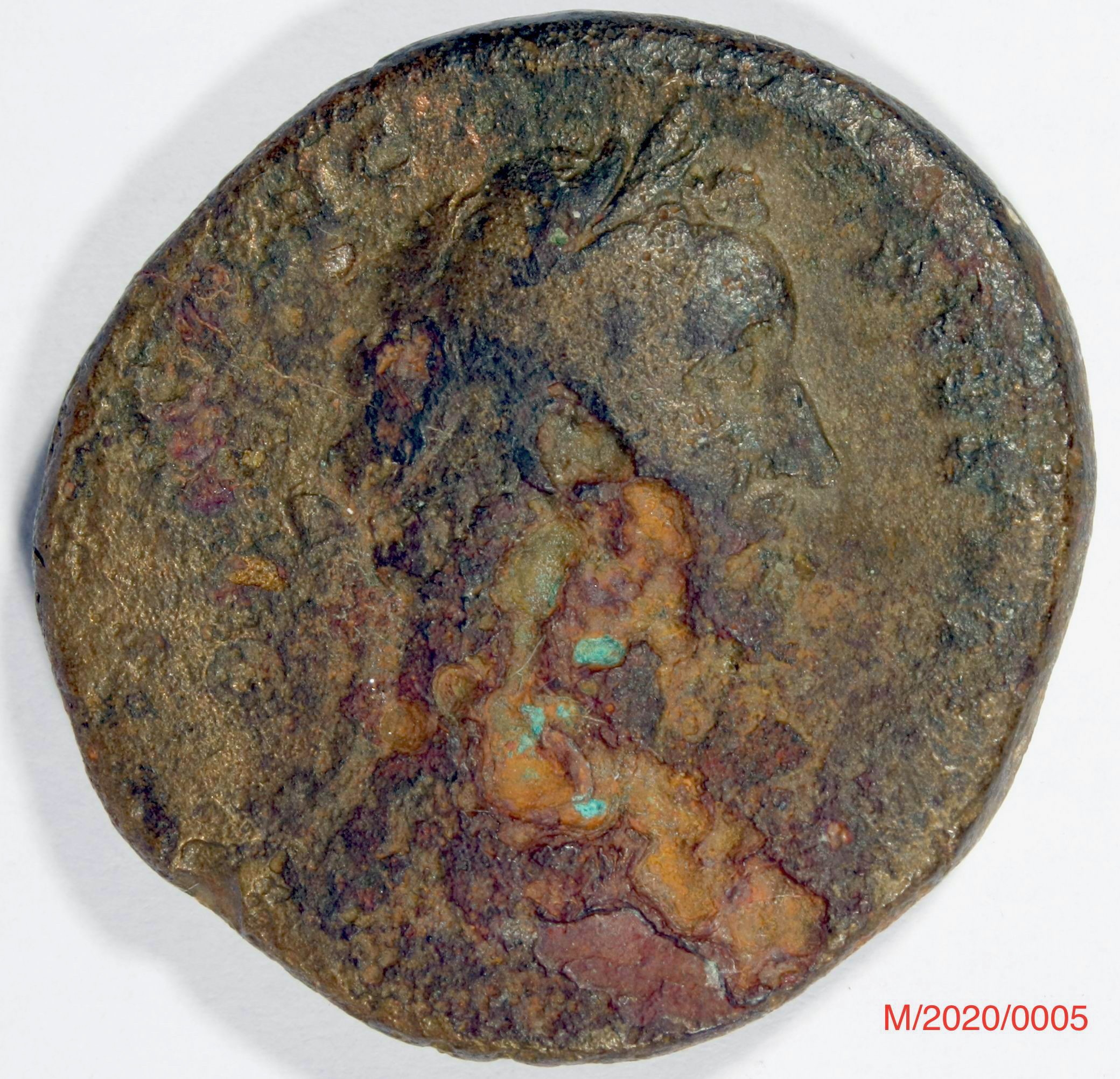 Römische Münze, Nominal Sesterz, Prägeherr Antoninus Pius, Prägeort Rom ,Original (Museumsgesellschaft Bad Dürkheim e.V. CC BY-NC-SA)