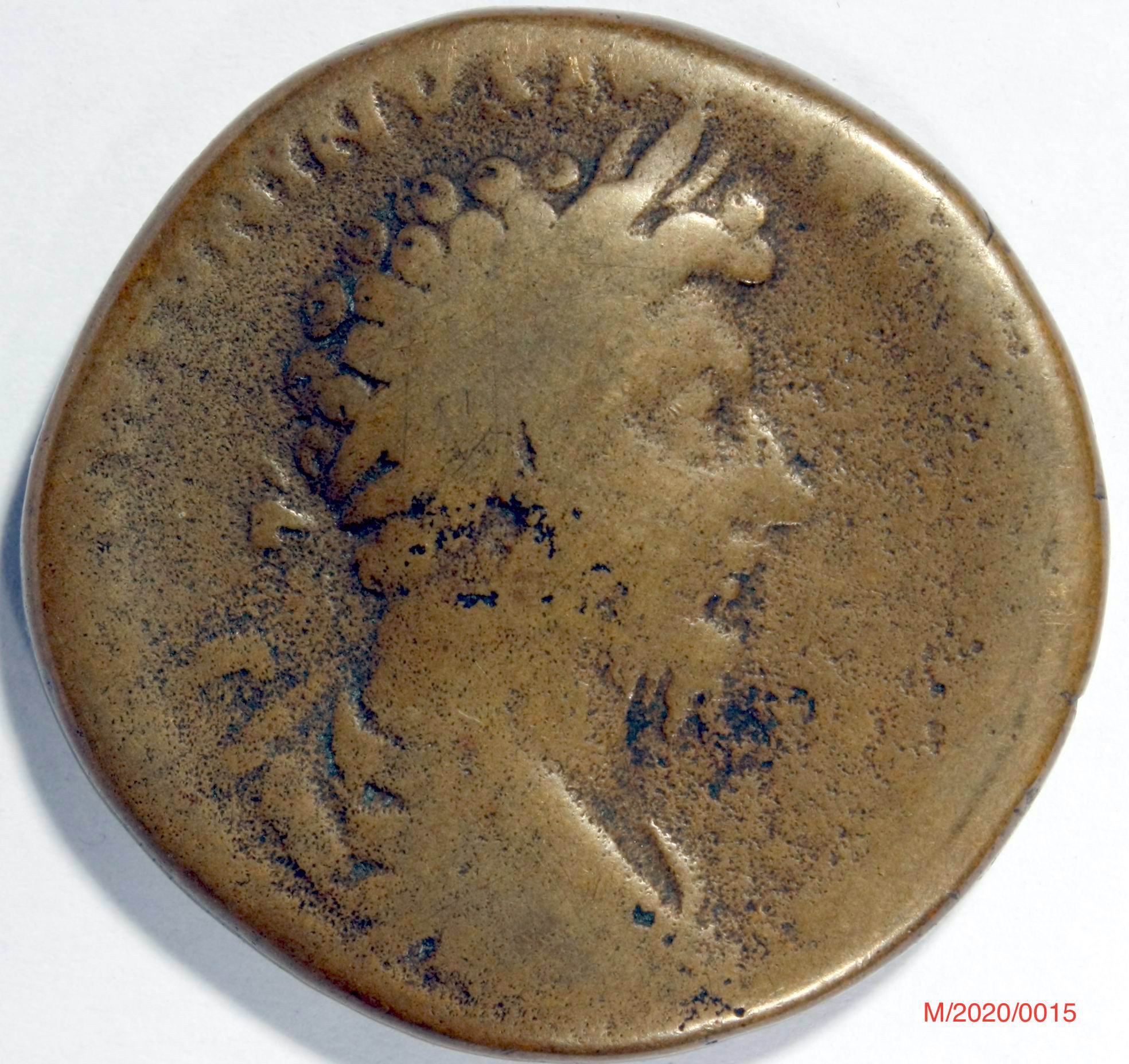 Römische Münze, Nominal Sesterz, Prägeherr Marc Aurel, Prägeort Rom ,Original (Museumsgesellschaft Bad Dürkheim e.V. CC BY-NC-SA)