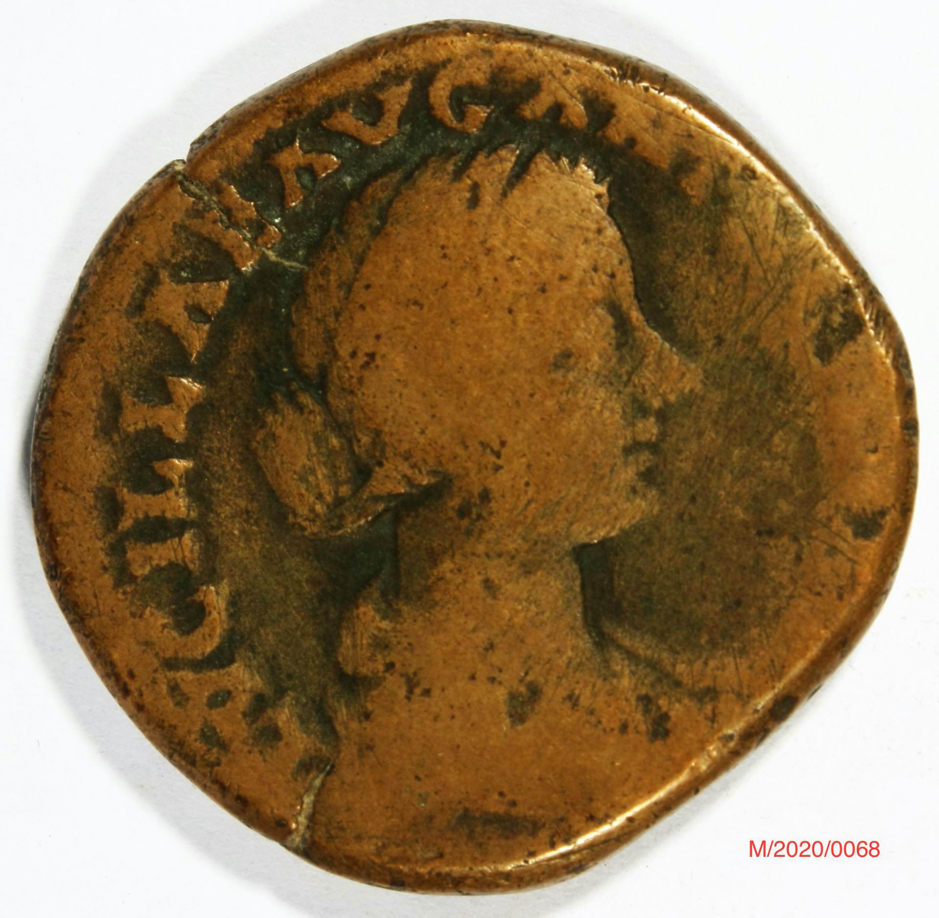 Römische Münze, Nominal Sesterz, Prägeherr Marc Aurel, Prägeort Rom , Original (Museumsgesellschaft Bad Dürkheim e.V. CC BY-NC-SA)