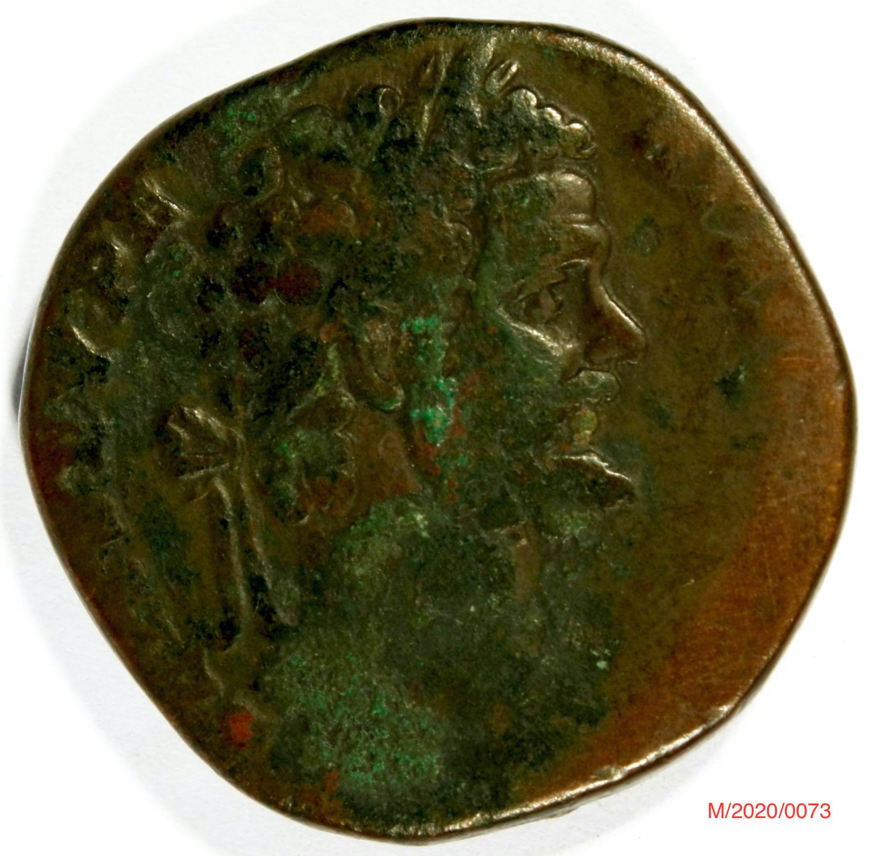 Römische Münze, Nominal Sesterz, Prägeherr Septimius Severus, Prägeort Rom , Original (Museumsgesellschaft Bad Dürkheim e.V. CC BY-NC-SA)