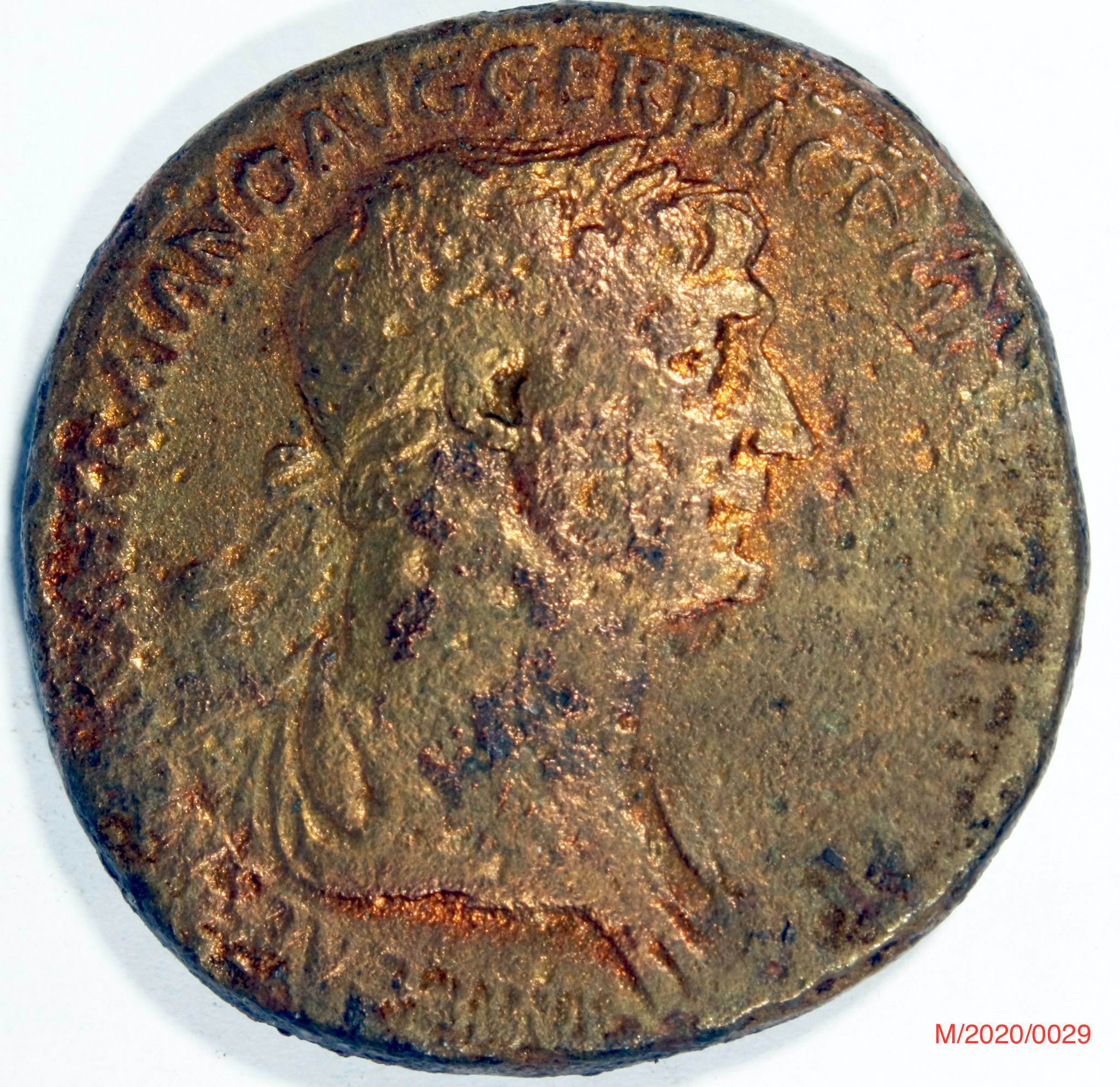 Römische Münze, Nominal Sesterz, Prägeherr Traian, Prägeort Rom , Original (Museumsgesellschaft Bad Dürkheim e.V. CC BY-NC-SA)