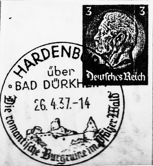 Foto-Sammlung Adolf Krapp, Ordner 13: Die Hardenburg, 1937 (Museumsgesellschaft Bad Dürkheim e.V. CC BY-NC-SA)