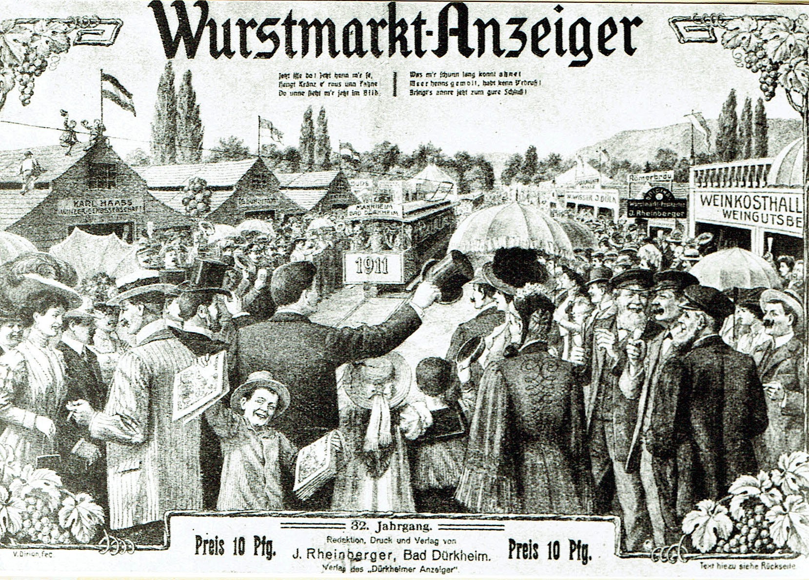 Foto-Sammlung Adolf Krapp, Ordner 15: Wurstmarkt, 1911 (Museumsgesellschaft Bad Dürkheim e.V. CC BY-NC-SA)