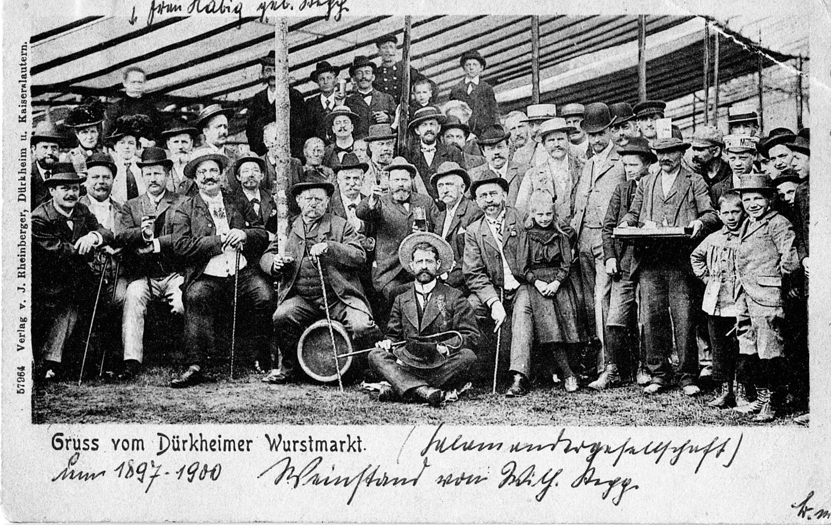 Foto-Sammlung Adolf Krapp, Ordner 15: Wurstmarkt mit Salamandergesellschaft, 1898 (Museumsgesellschaft Bad Dürkheim e.V. CC BY-NC-SA)