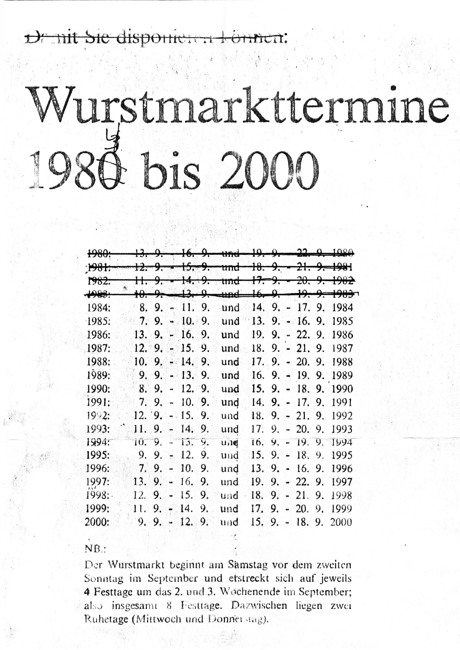 Foto-Sammlung Adolf Krapp, Ordner 15: Wurstmarkttermine, 1980-2000 (Museumsgesellschaft Bad Dürkheim e.V. CC BY-NC-SA)