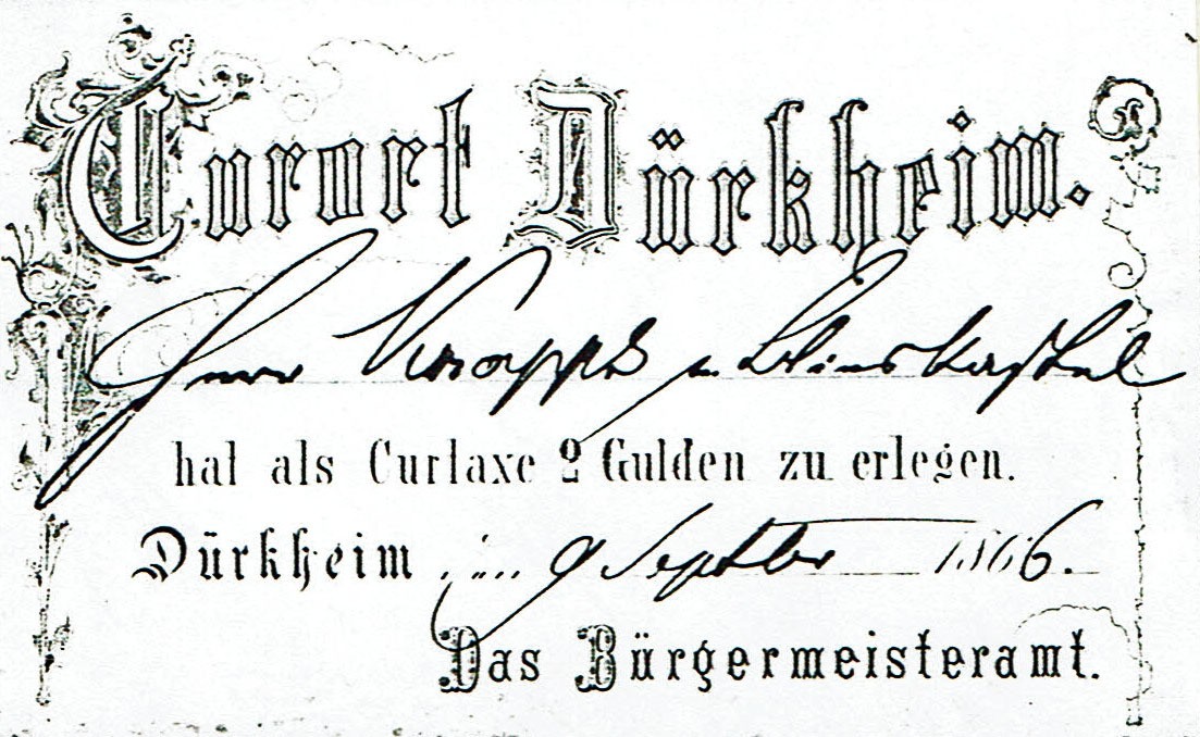 Foto-Sammlung Adolf Krapp, Ordner 16: Curtaxe, 1866 (Museumsgesellschaft Bad Dürkheim e.V. CC BY-NC-SA)