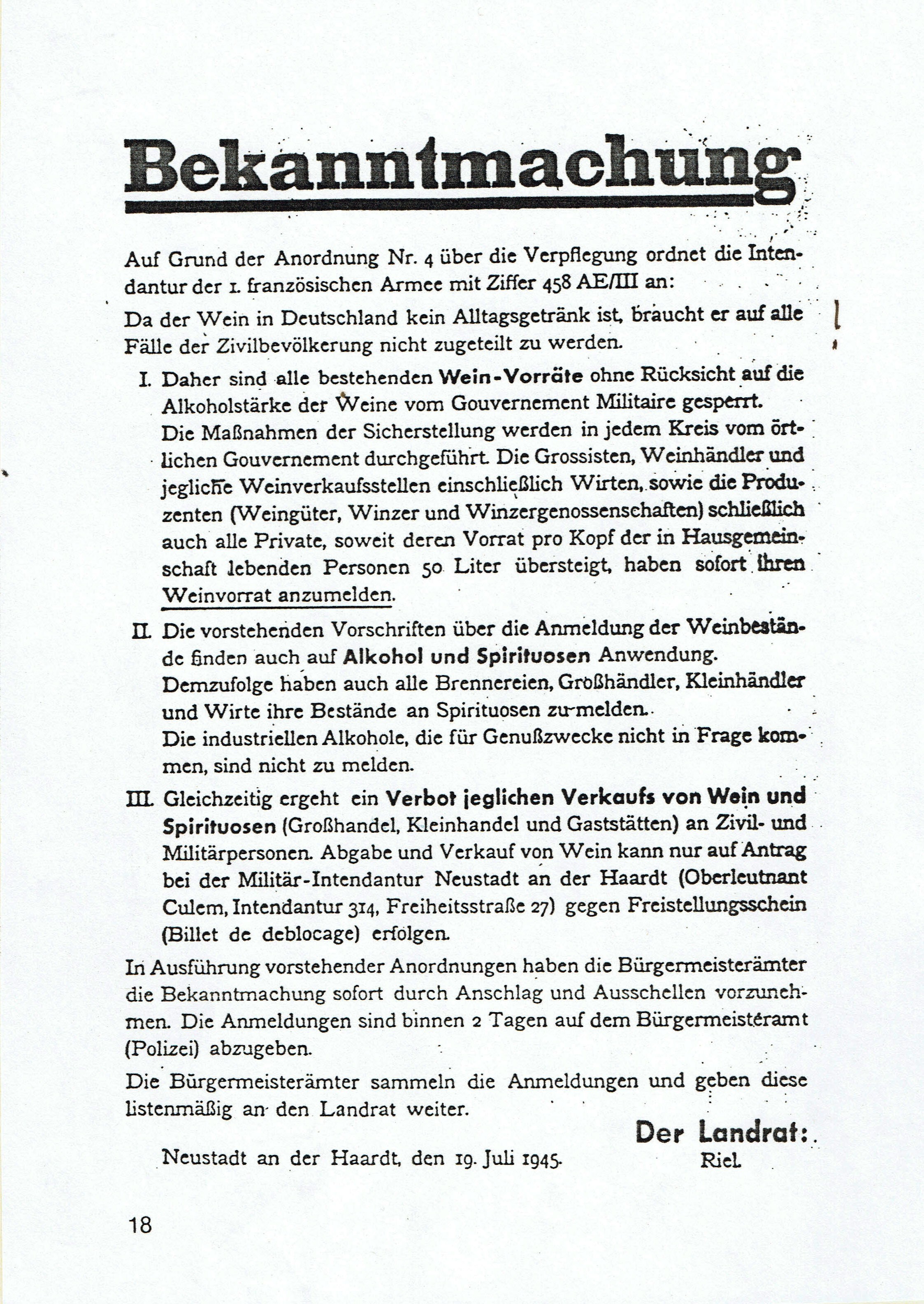 Foto-Sammlung Adolf Krapp, Ordner 16: Franzosenzeit, 1945 (Museumsgesellschaft Bad Dürkheim e.V. CC BY-NC-SA)
