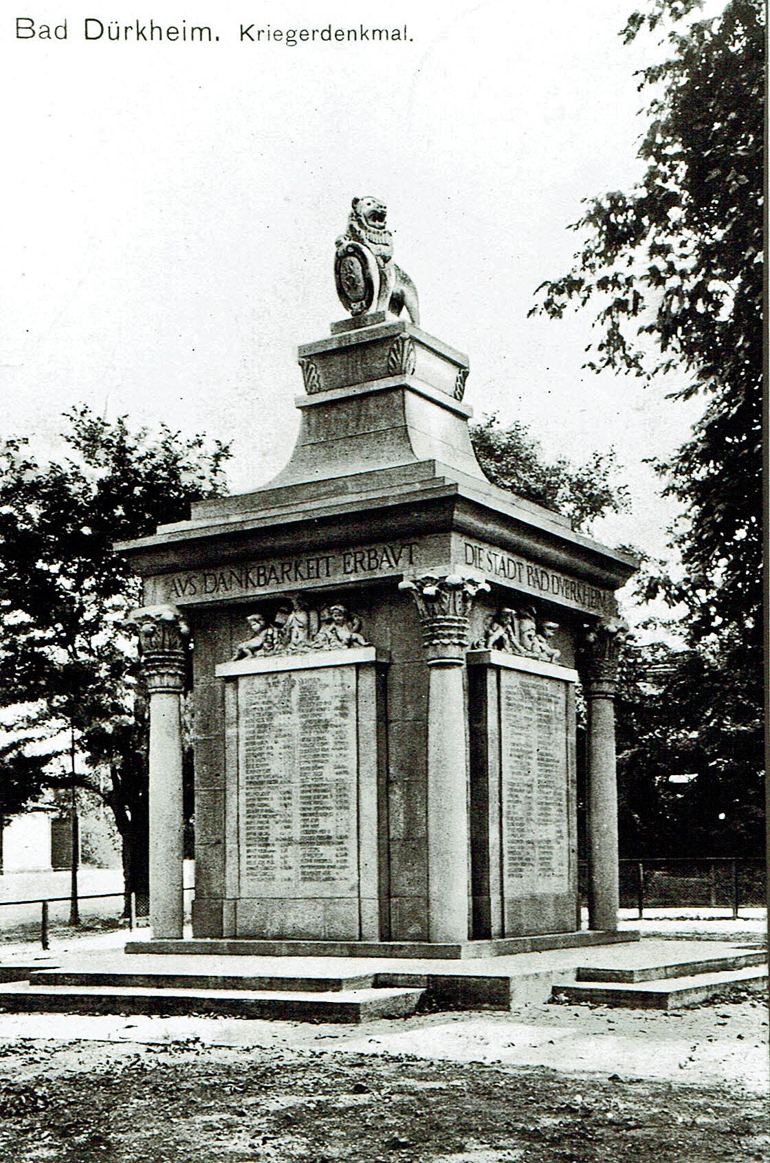 Foto-Sammlung Adolf Krapp, Ordner 16: Kriegerdenkmal, 1914 (Museumsgesellschaft Bad Dürkheim e.V. CC BY-NC-SA)