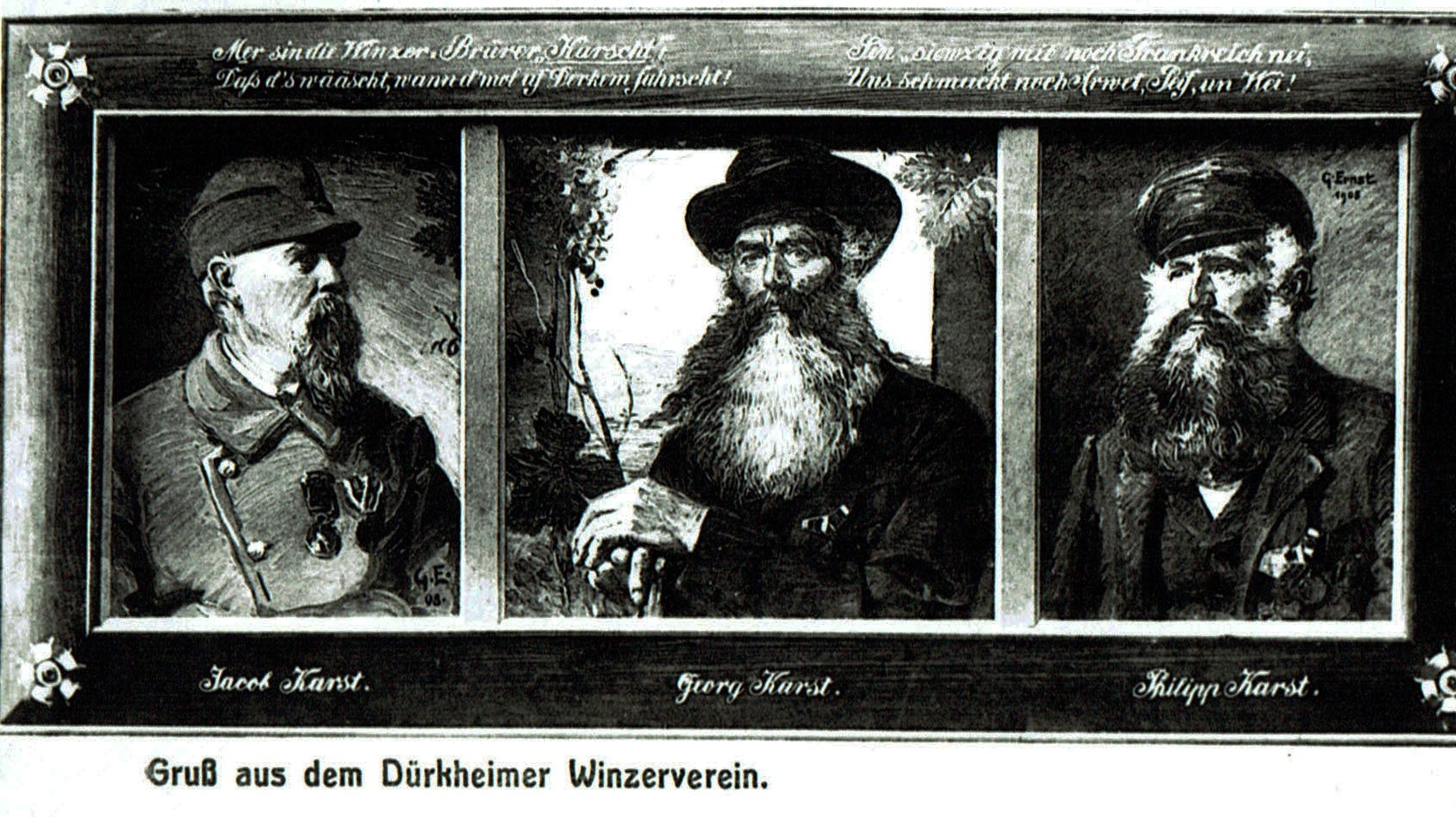 Foto-Sammlung Adolf Krapp, Ordner 16: Winzerportrait, 1908 (Museumsgesellschaft Bad Dürkheim e.V. CC BY-NC-SA)