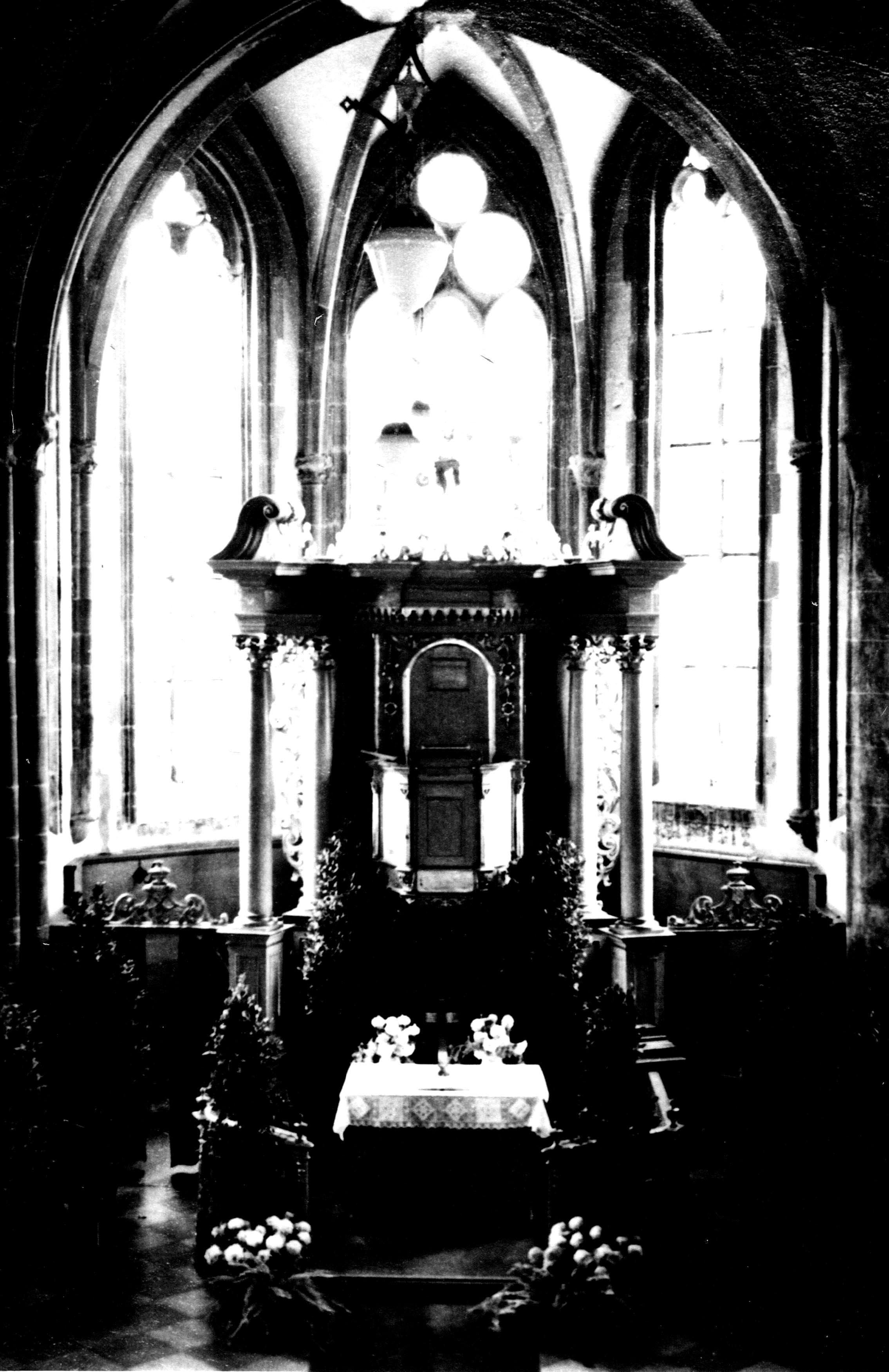 Foto-Sammlung Adolf Krapp, Ordner 9: Altar Schlosskirche , 1970 (Museumsgesellschaft Bad Dürkheim e.V. CC BY-NC-SA)