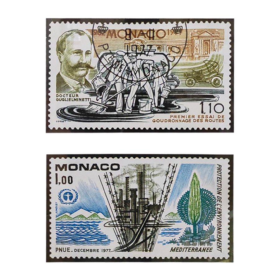 Briefmarke von Monaco mit Guglieminetti (Deutsches Straßenmuseum e.V. CC BY-NC-SA)