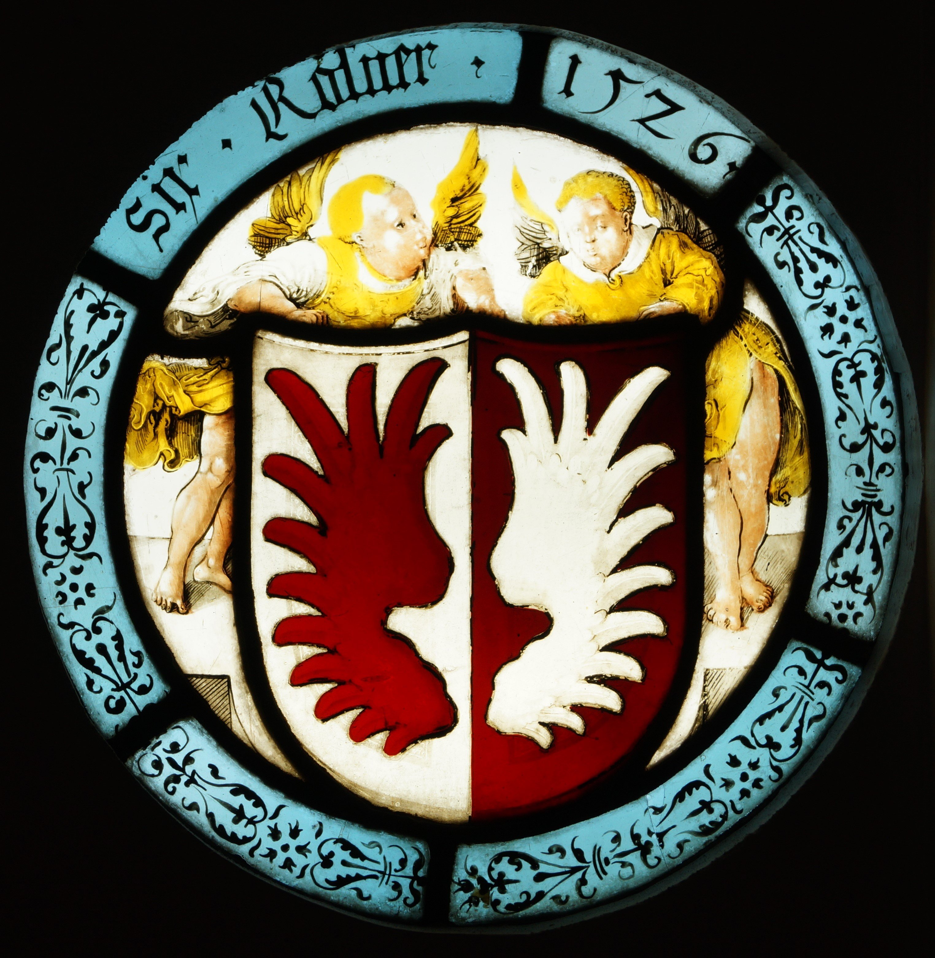 Wappen mit Putten (Museum Heylshof CC BY-NC-SA)