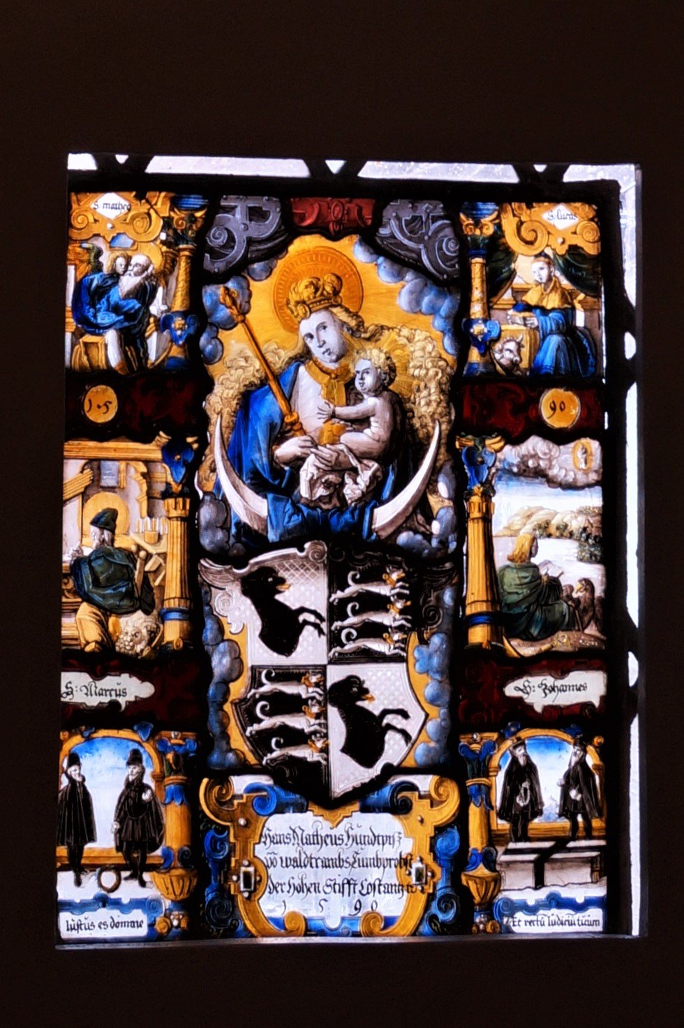 Wappen Hundbiss mit Madonna und Evangelisten (Museum Heylshof CC BY-NC-SA)