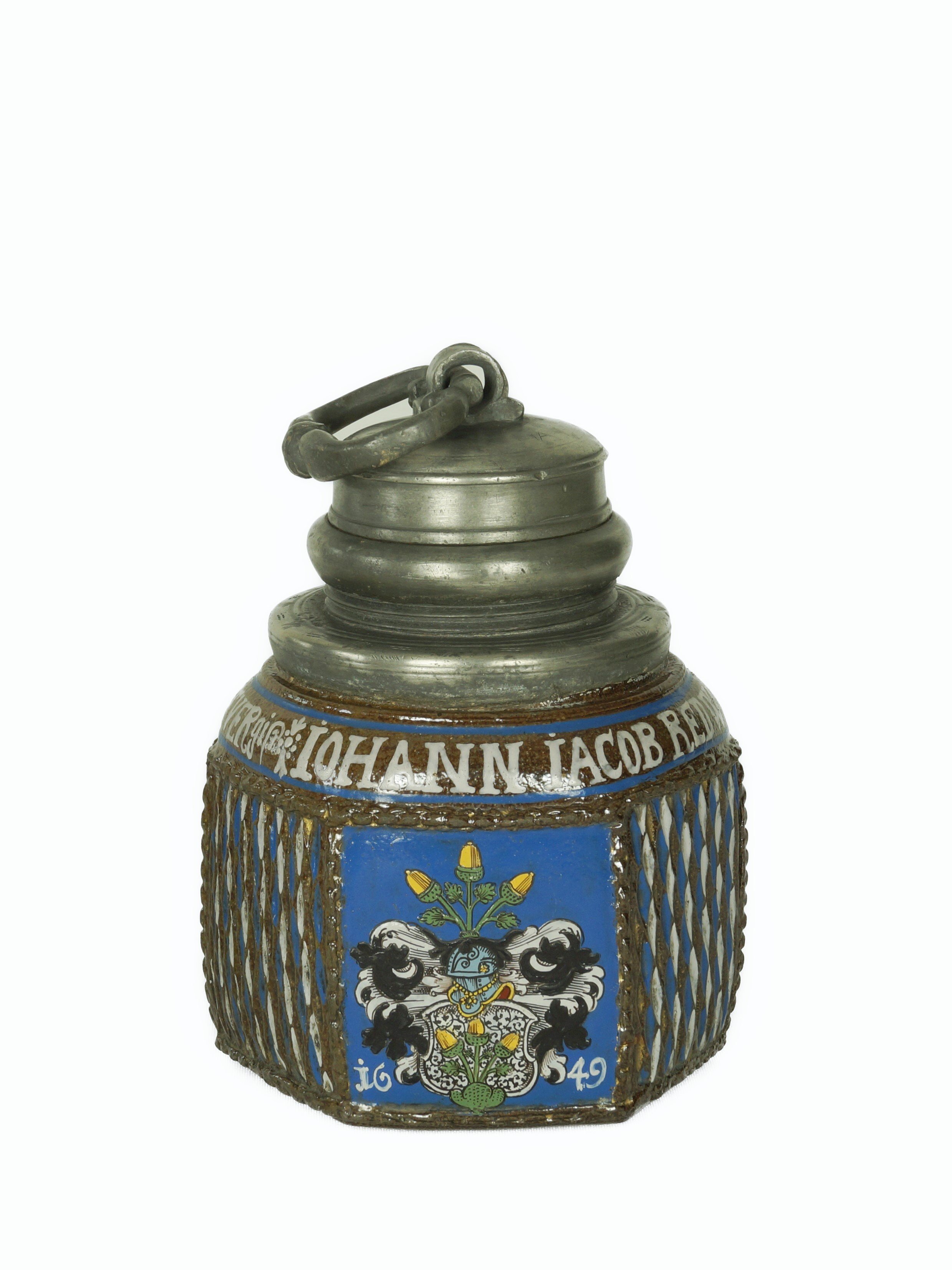 Schraubflasche mit Wappen (Museum Heylshof CC BY-NC-SA)