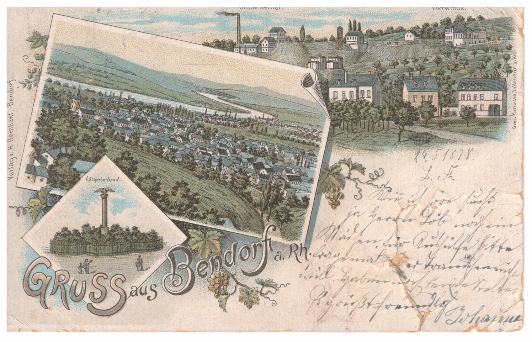 Postkarte Bendorf (Stiftung Sayner Hütte, Rheinisches Eisenkunstguss-Museum CC BY-NC-SA)