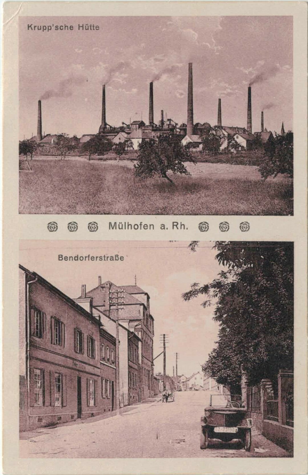 Postkarte Mülhofen am Rhein (Stiftung Sayner Hütte, Rheinisches Eisenkunstguss-Museum CC BY-NC-SA)