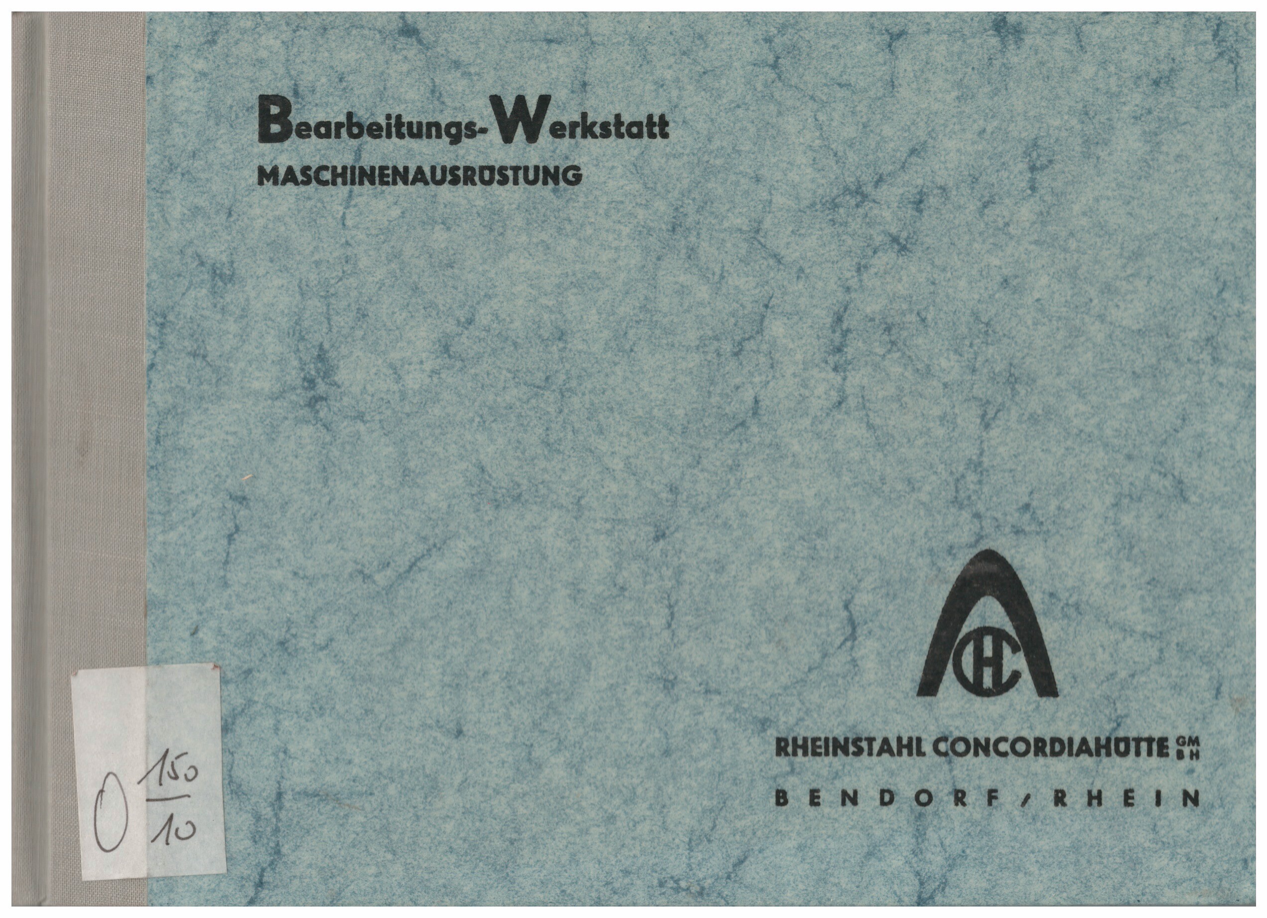 Übersicht der Maschinen der Bearbeitungs-Werkstatt, Concordiahütte (Stiftung Sayner Hütte, Rheinisches Eisenkunstguss-Museum CC BY-NC-SA)