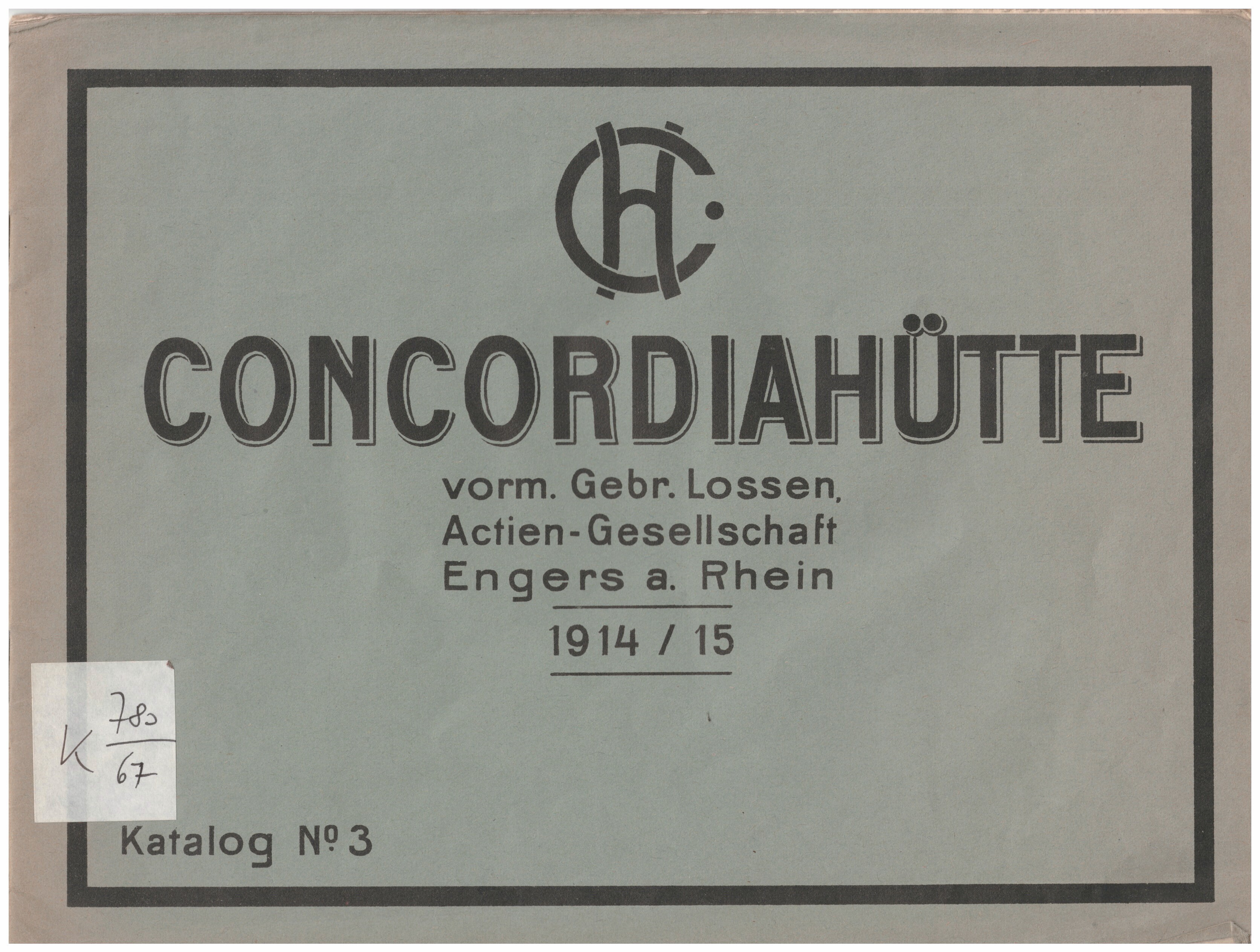Produktkatalog Concordiahütte 1914/1915 (Stiftung Sayner Hütte, Rheinisches Eisenkunstguss-Museum CC BY-NC-SA)