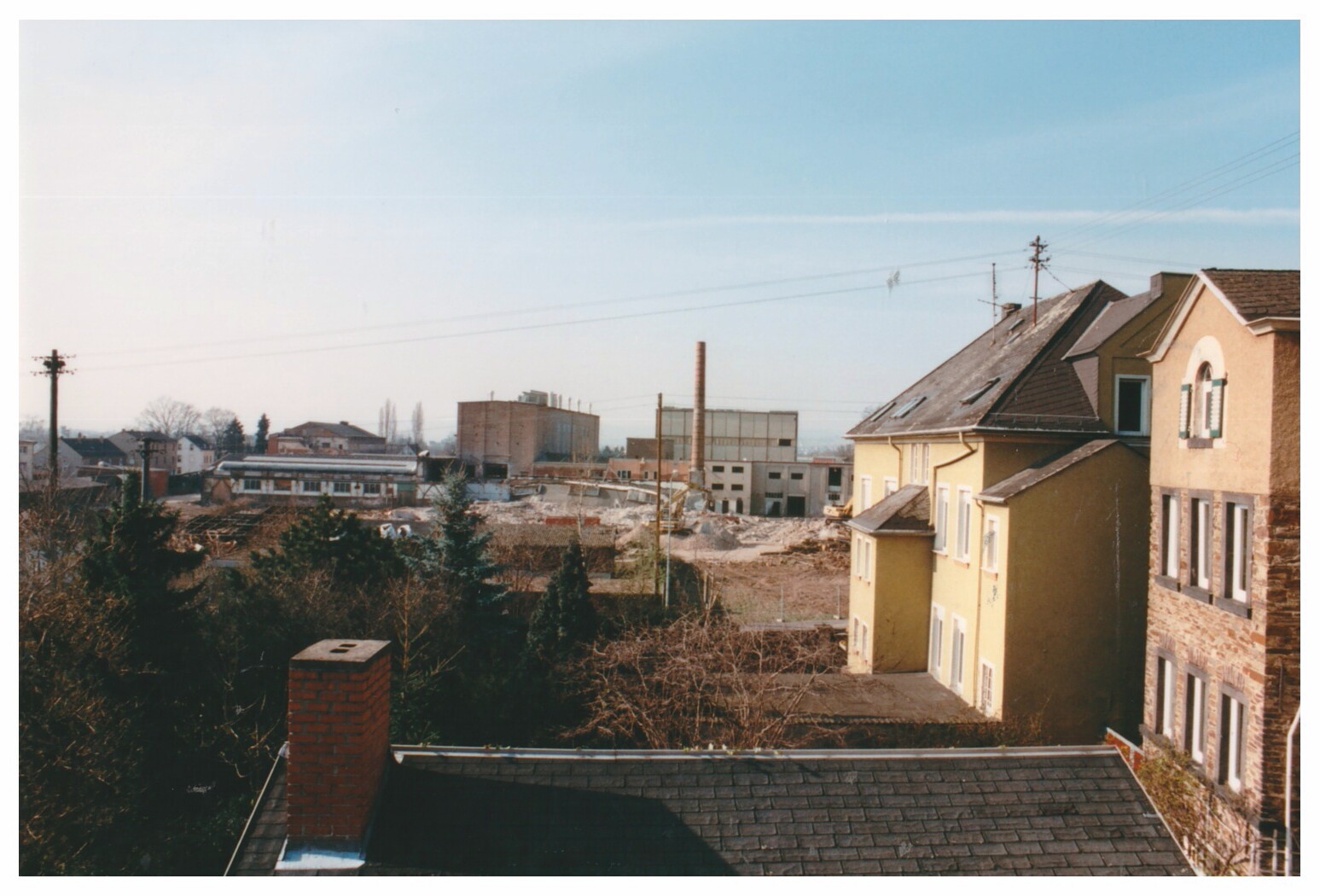 Ansicht auf das Didier-Werksgelände beim Abriss 1999, Bendorf (Stiftung Sayner Hütte, Rheinisches Eisenkunstguss-Museum CC BY-NC-SA)