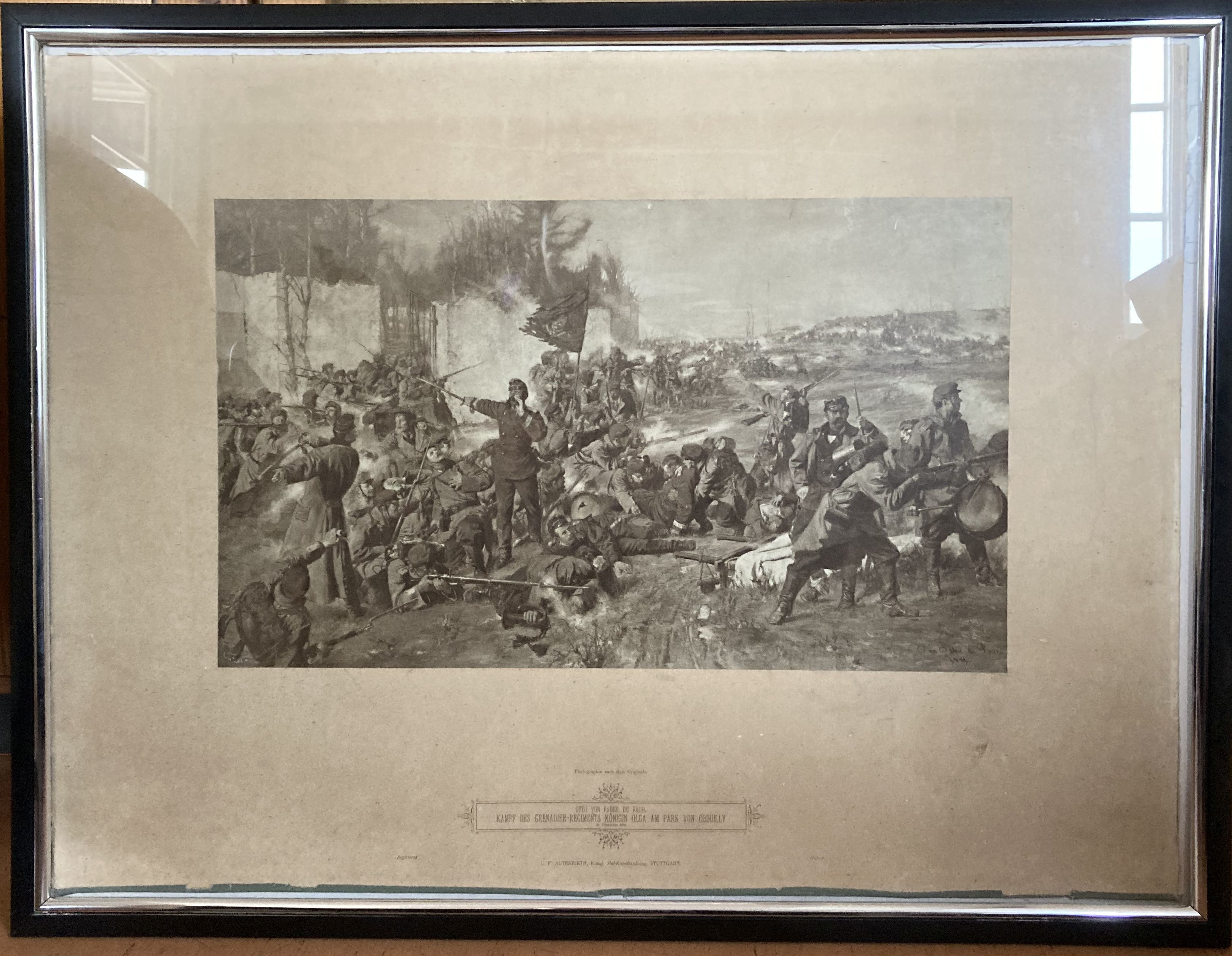 Kampf des Grenadier-Regiments Königin OLGA am Park von Coeuilly, 30. Nov. 1870 (Museum unterm Trifels CC BY-NC-SA)