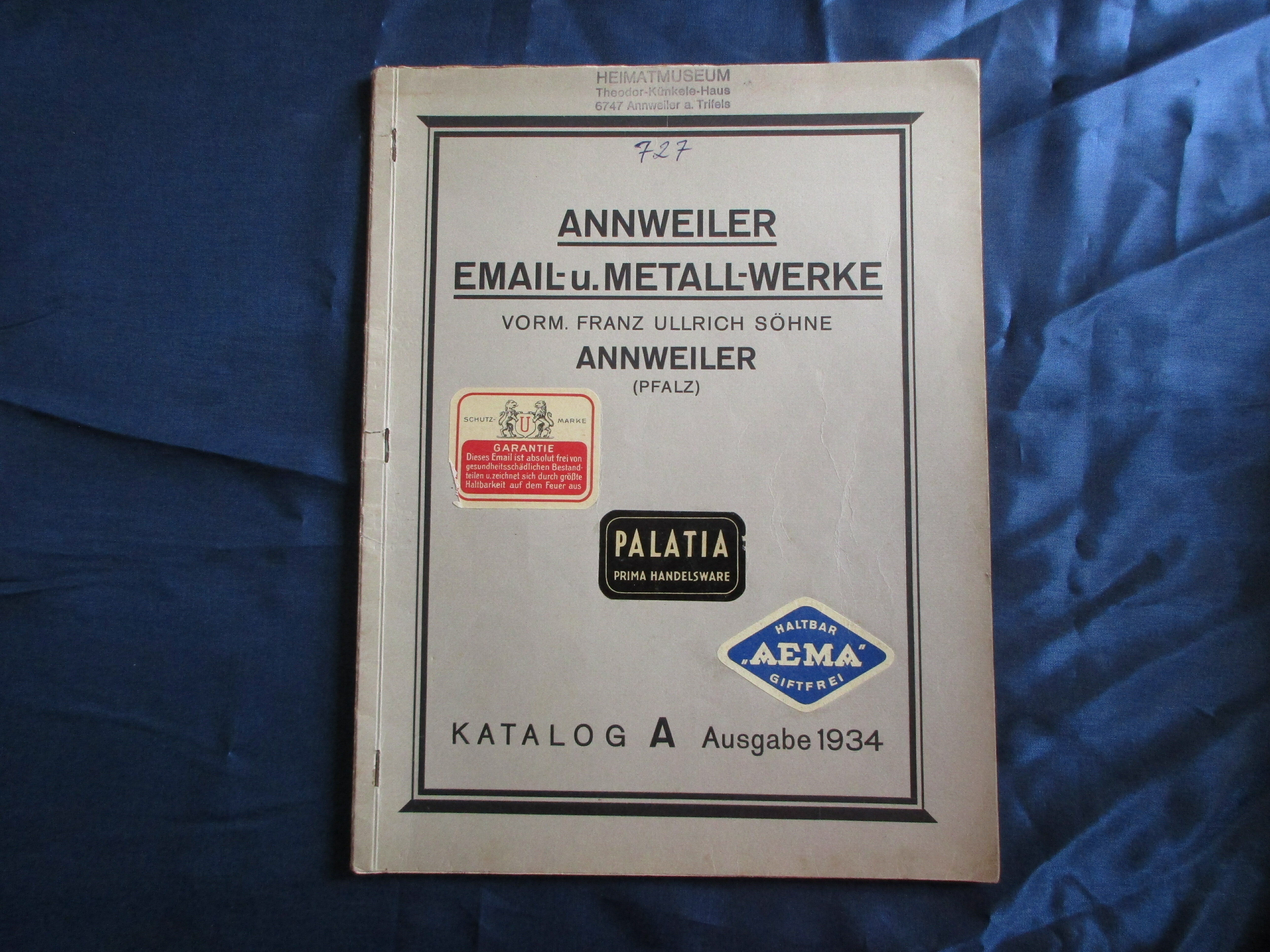 Preiskatalog „Annweiler Email-u. Metall-Werke“ (Museum unterm Trifels CC BY-NC-SA)