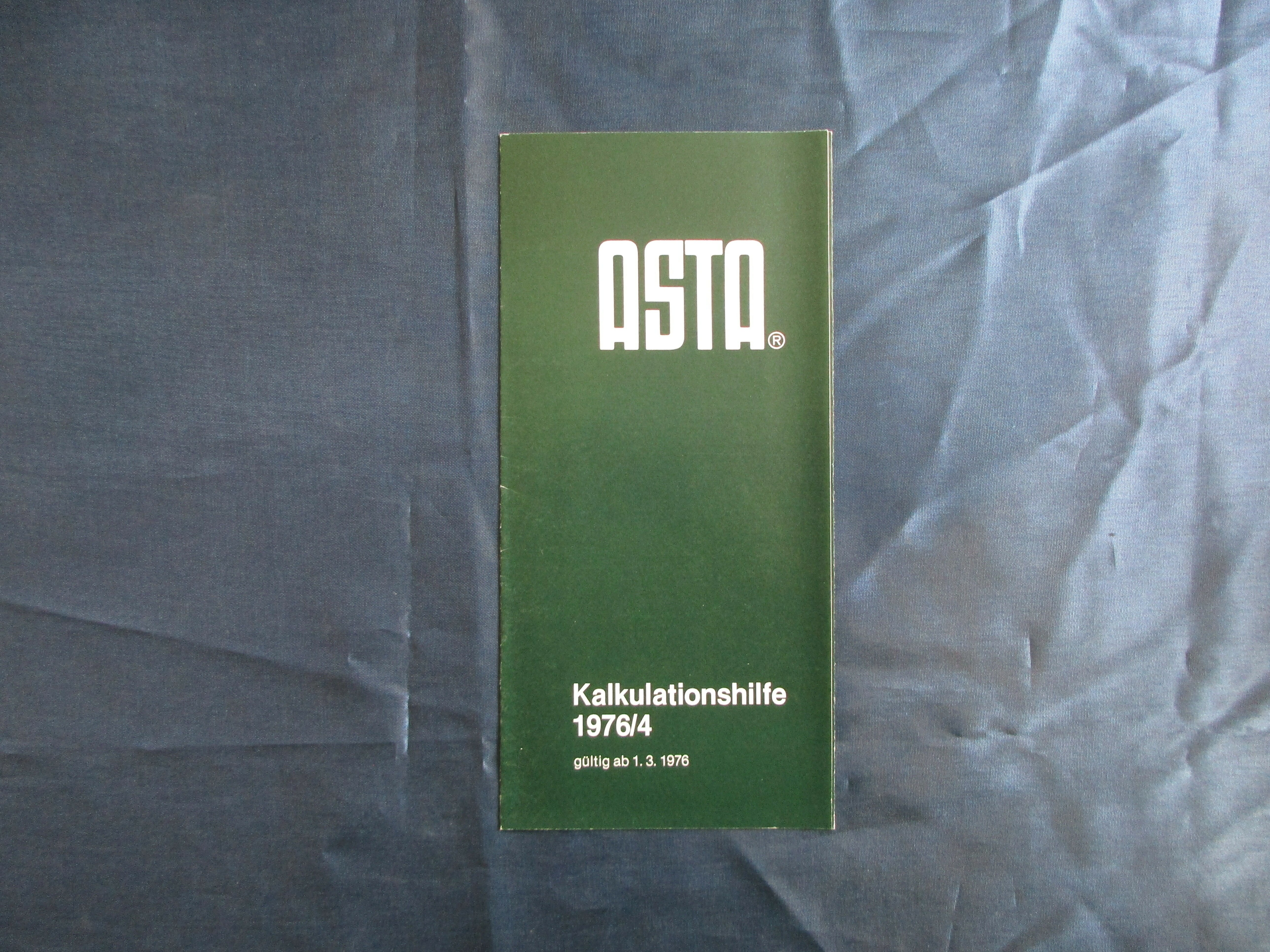 „ASTA“ Kalkulationshilfe 1976/4 (Museum unterm Trifels CC BY-NC-SA)