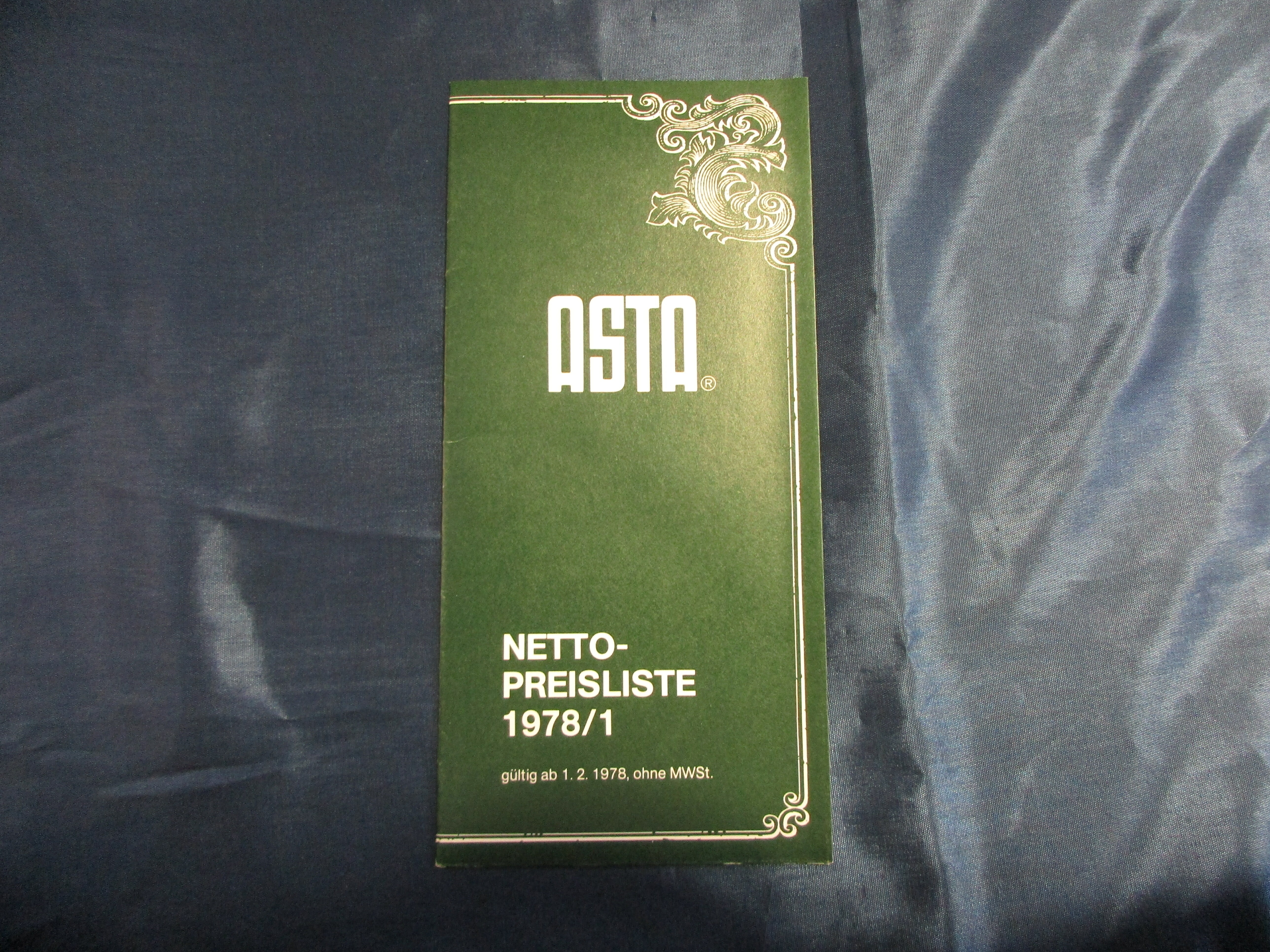 Werbeflyer „ASTA Netto-Preisliste 1978/1" (Museum unterm Trifels CC BY-NC-SA)