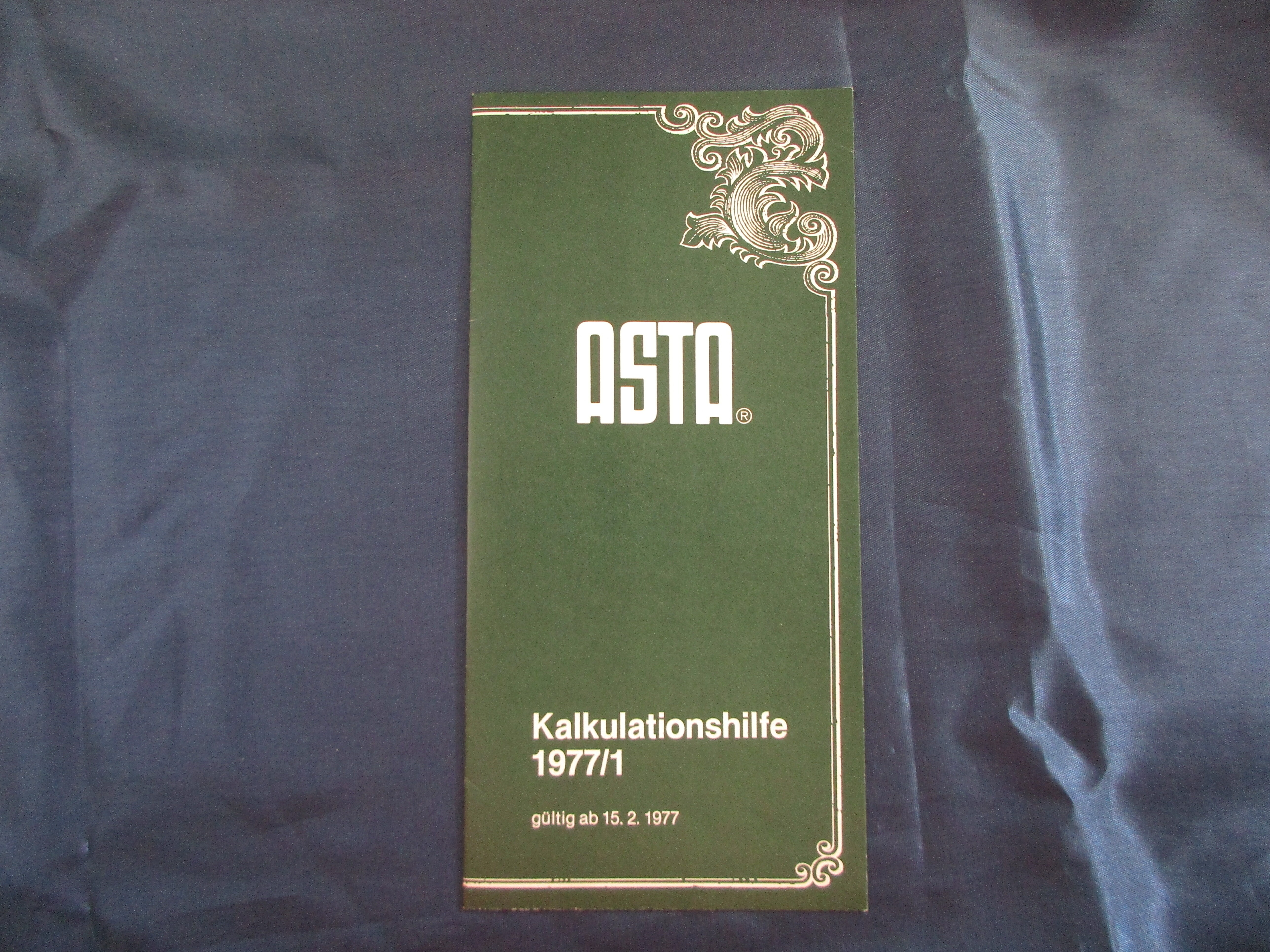 ASTA Kalkulationshilfe 1977/1 (Museum unterm Trifels CC BY-NC-SA)