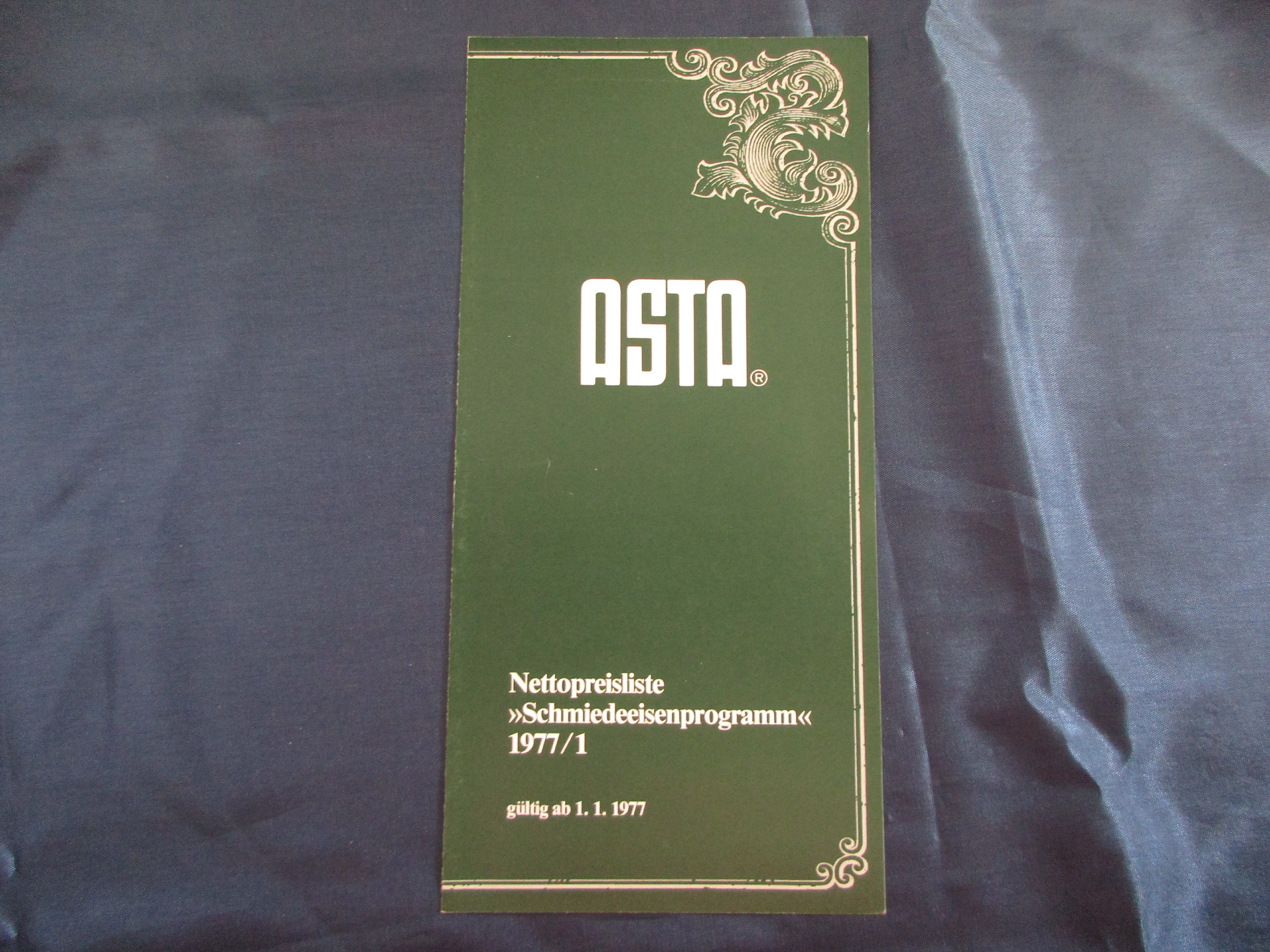 ASTA Nettopreisliste Schmiedeeisenprogramm 1977/1 (Museum unterm Trifels CC BY-NC-SA)