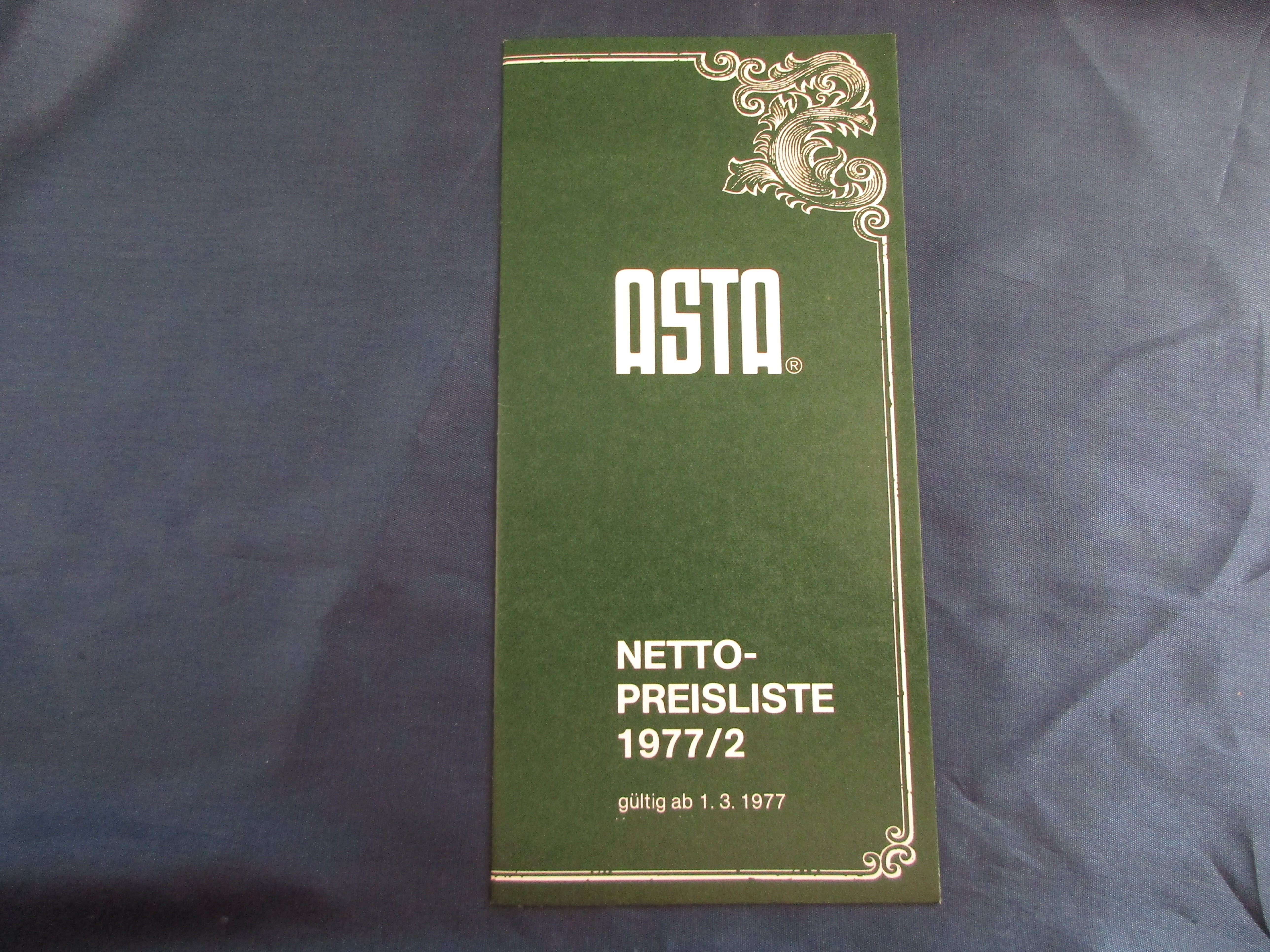 ASTA Netto-Preisliste 1977/2 (Museum unterm Trifels CC BY-NC-SA)