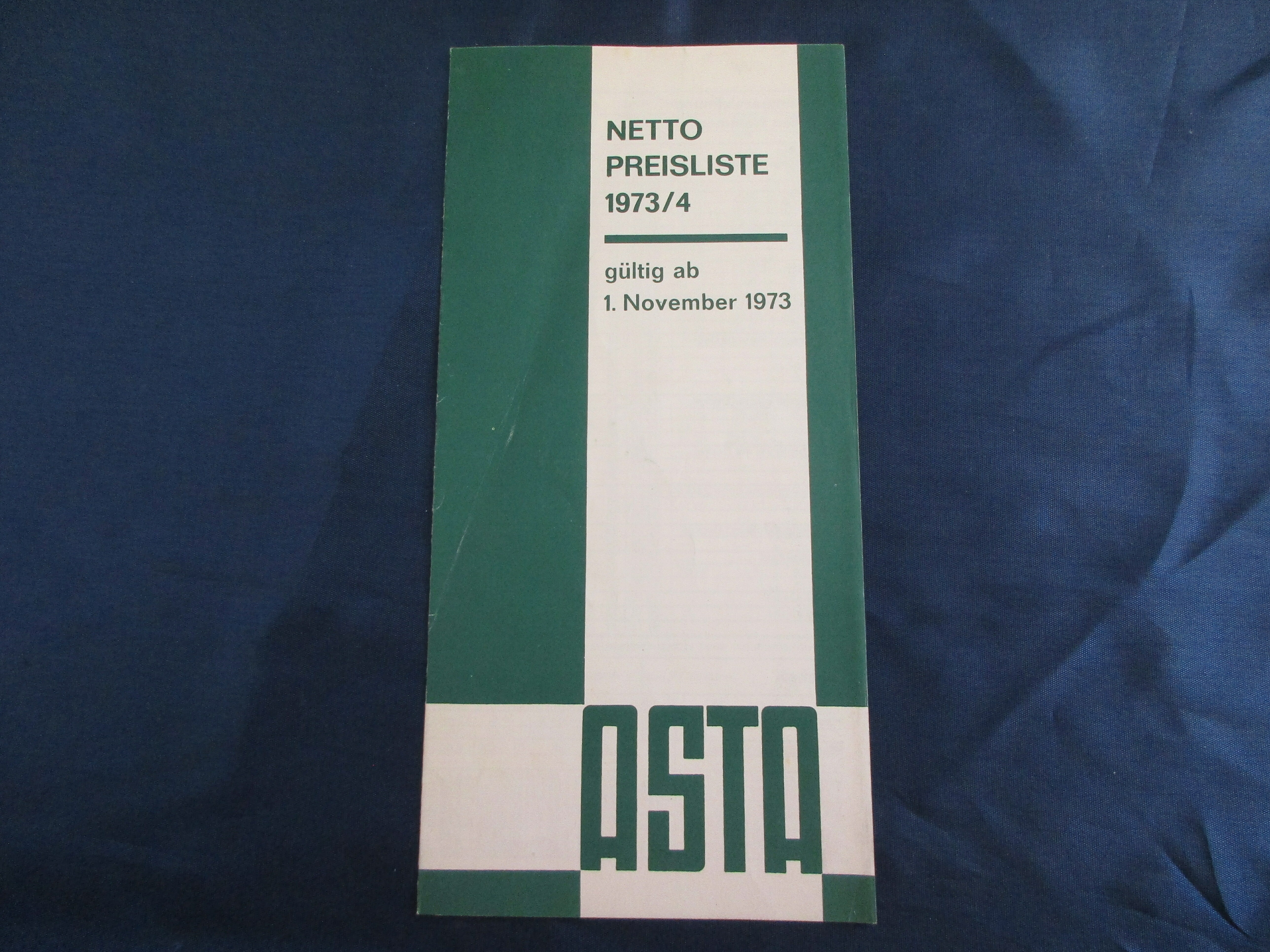 ASTA Netto-Preisliste 1973/4 (Museum unterm Trifels CC BY-NC-SA)
