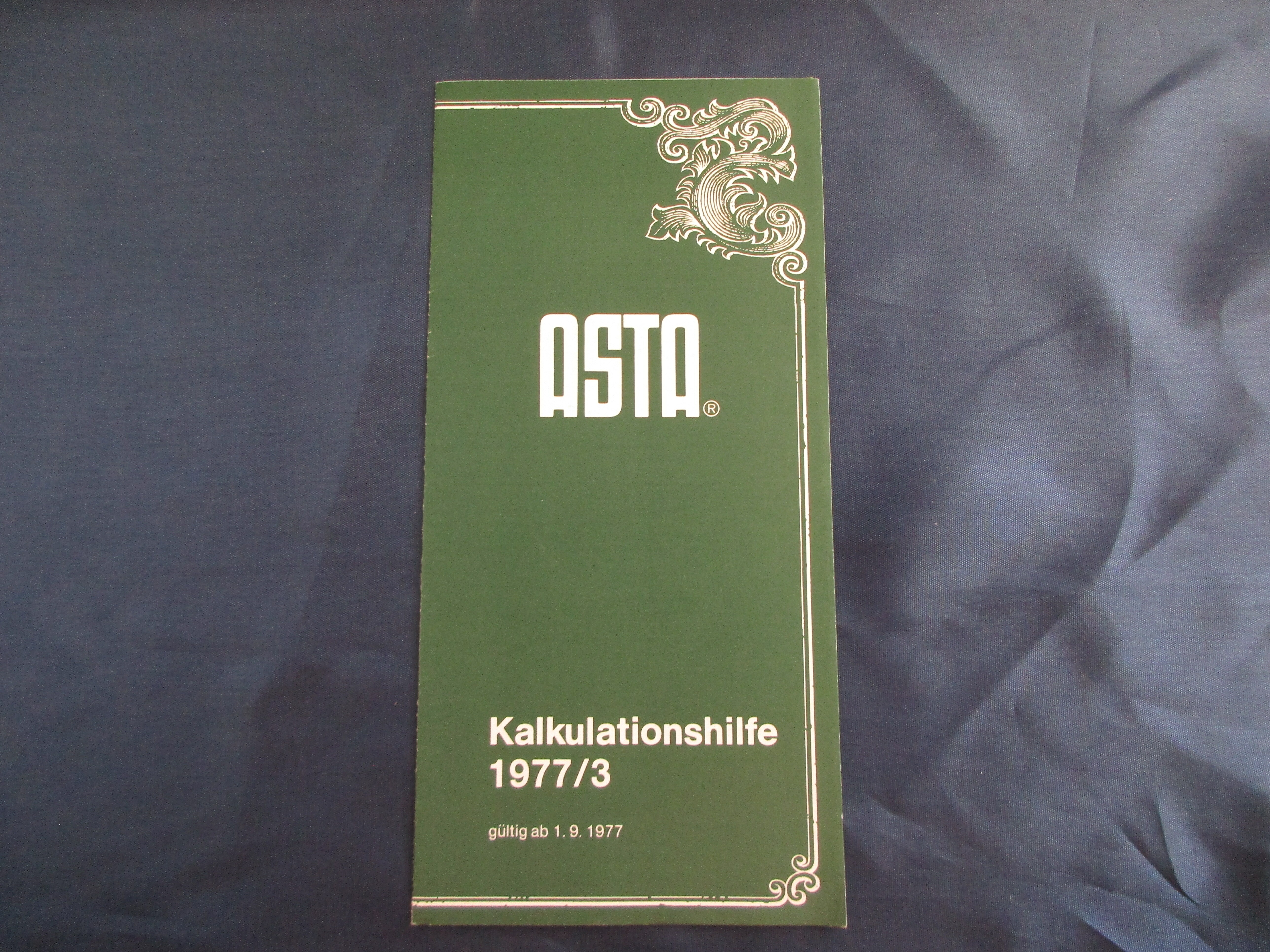 ASTA Kalkulations-Hilfe zur Netto-Preisliste 1977/3 (Museum unterm Trifels CC BY-NC-SA)