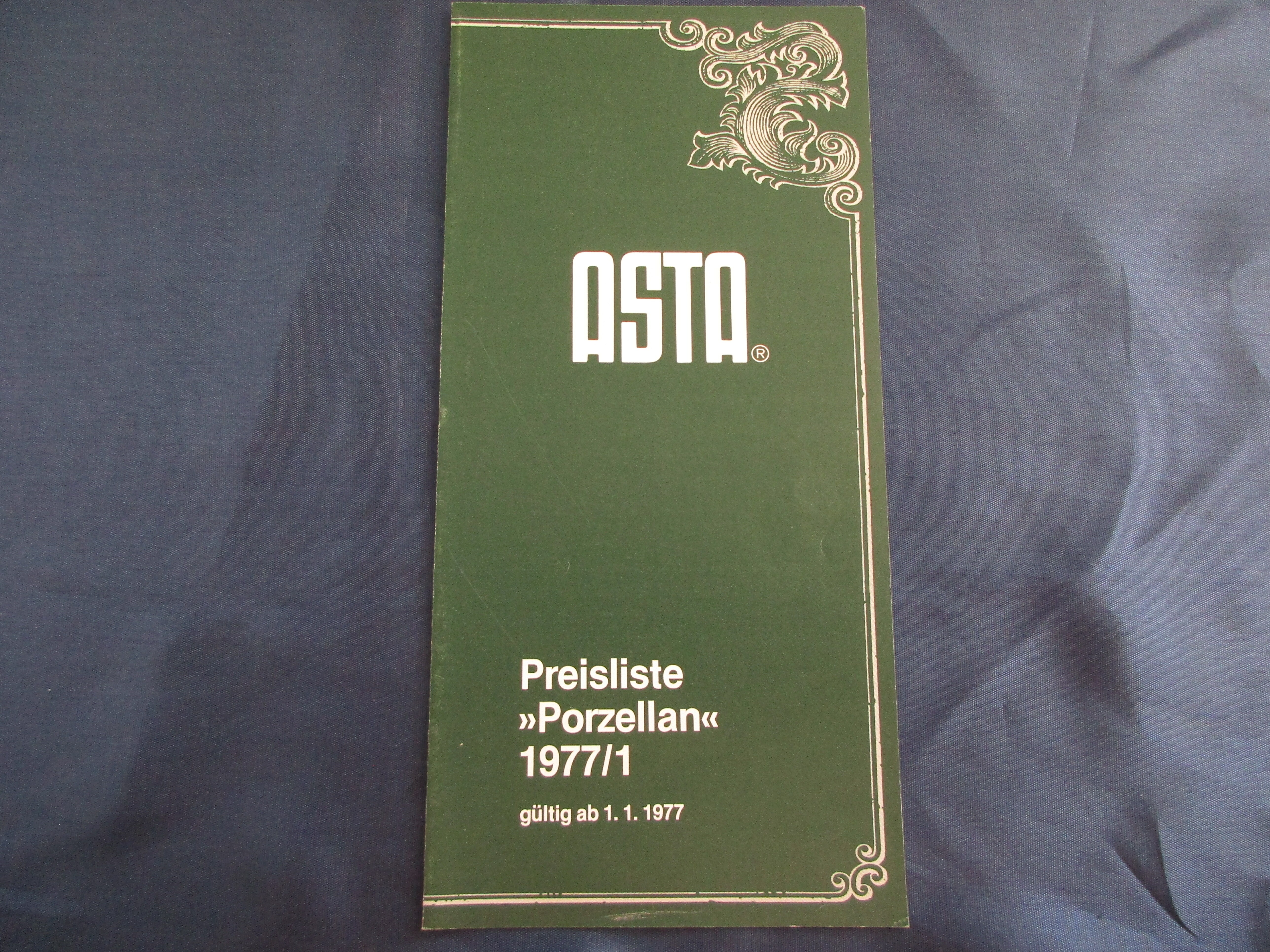 ASTA Preisliste „Porzellan“ 1977/1 (Museum unterm Trifels CC BY-NC-SA)