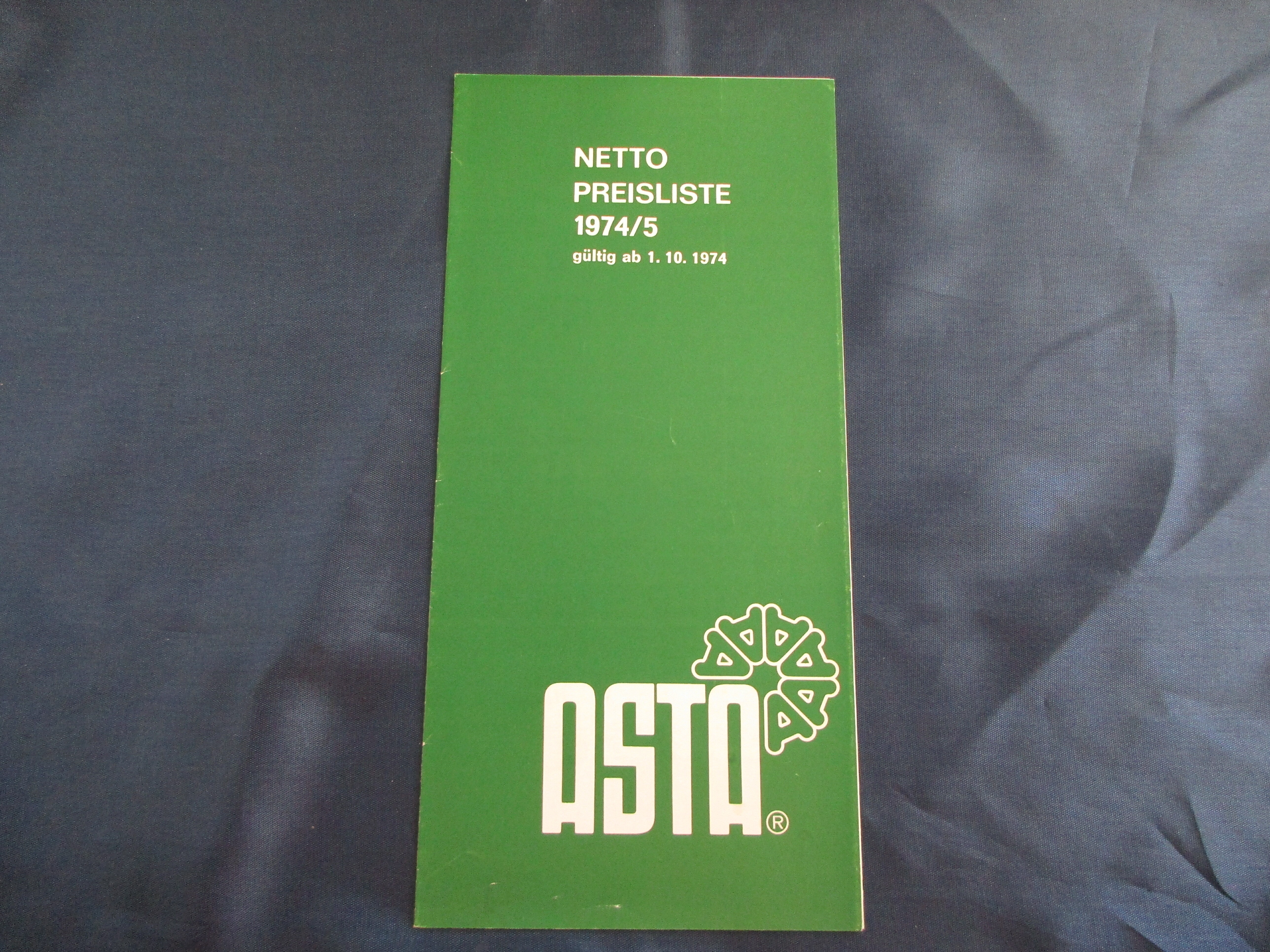 ASTA Netto-Preisliste 1974/5 (Museum unterm Trifels CC BY-NC-SA)