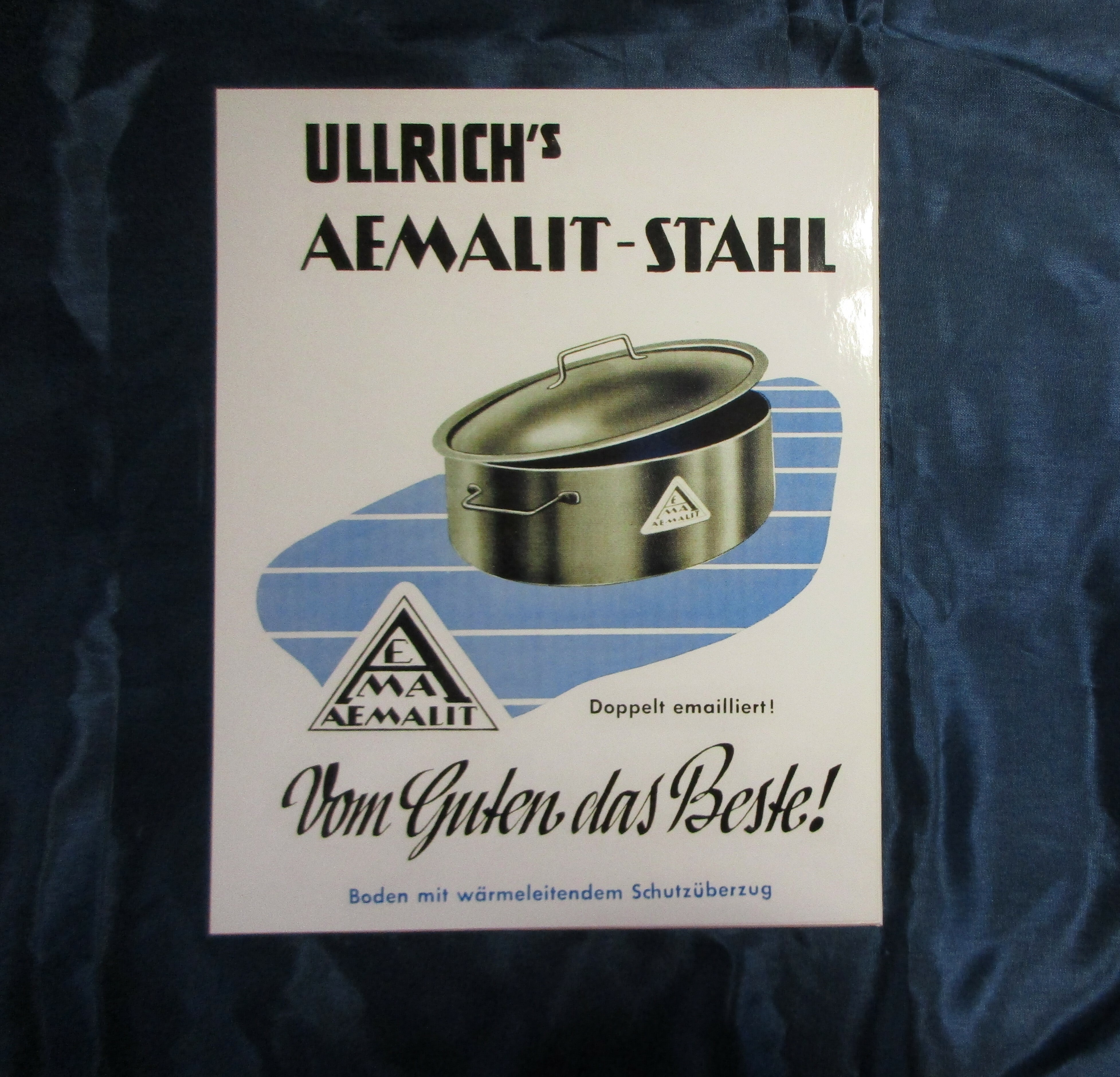 Werbeplakat „ULLRICH´S AEMALIT-STAHL" (Museum unterm Trifels CC BY-NC-SA)