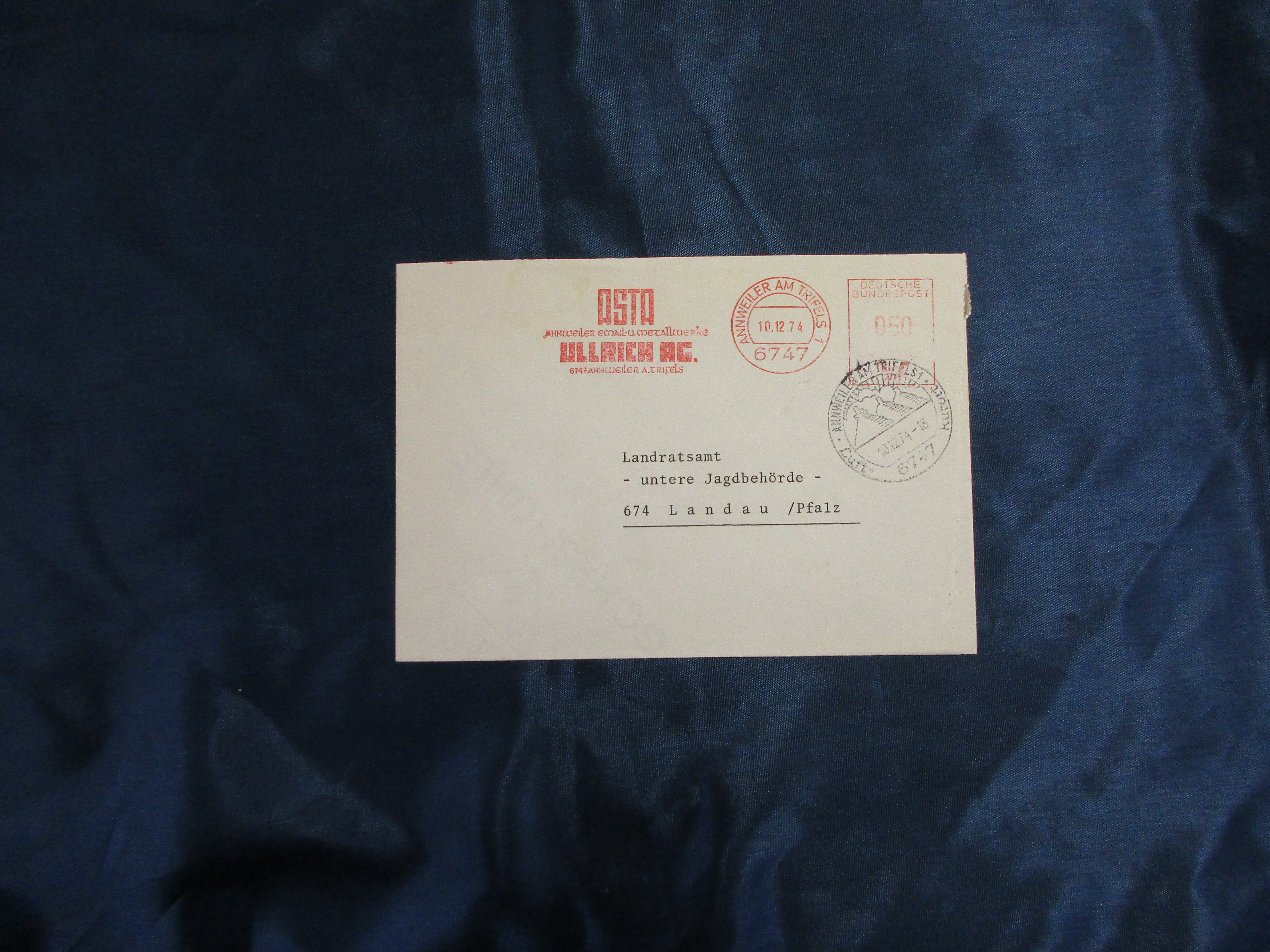 Briefumschlag der Annweiler Email- u. Metallwerke (Museum unterm Trifels CC BY-NC-SA)
