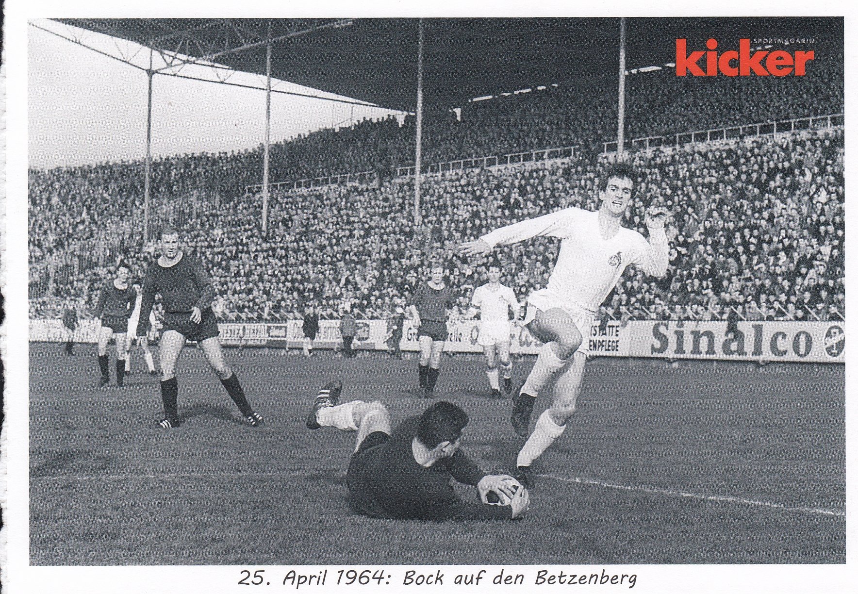 Sammelkarte kicker 1. FC Kaiserslautern - 1. FC Köln 1964 (FCK-Museum Orphan Work)