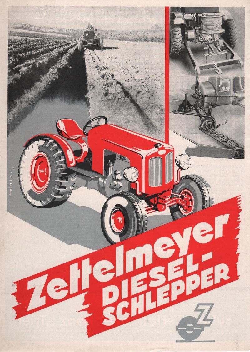 Werbeblatt für einen Zettelmeyer Diesel-Schlepper (Freilichtmuseum Roscheider Hof CC0)
