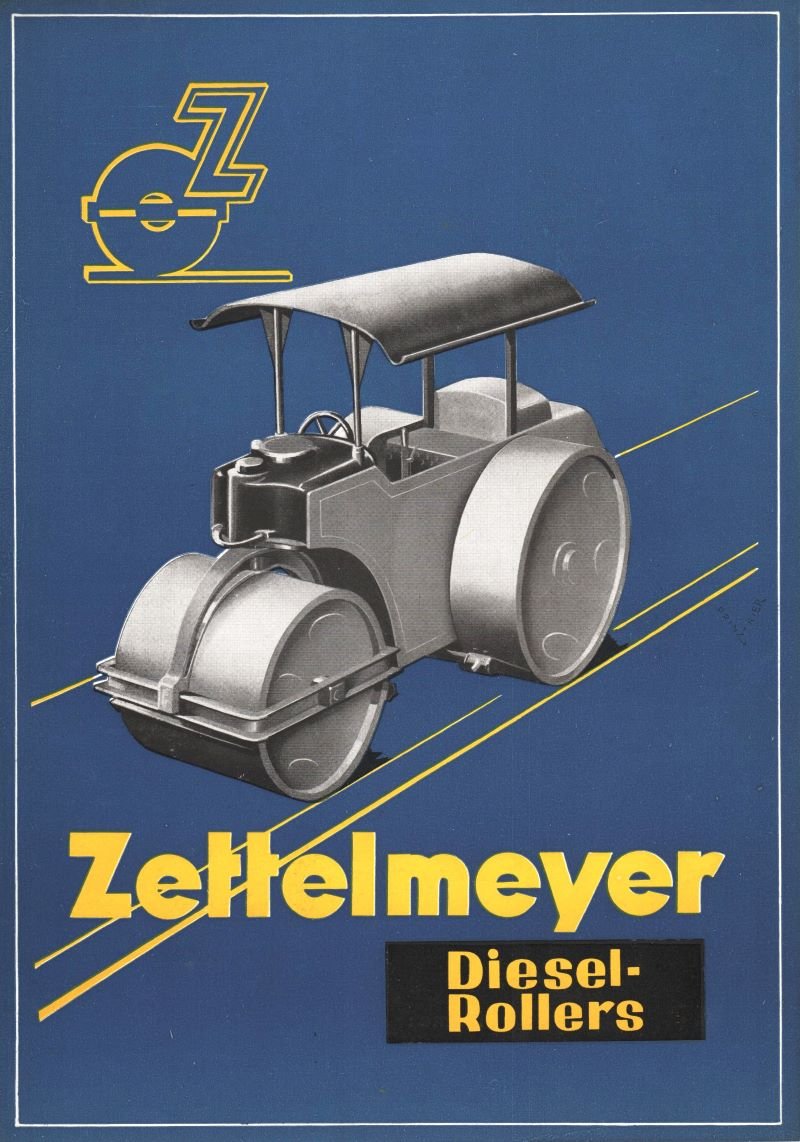 Englischsprachige Werbebroschüre der Firma Zettelmeyer für Dieselwalzen (Freilichtmuseum Roscheider Hof CC0)
