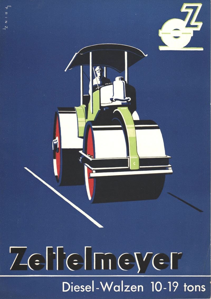 Werbebroschüre der Firma Zettelmeyer für Dieselwalzen (Freilichtmuseum Roscheider Hof CC0)
