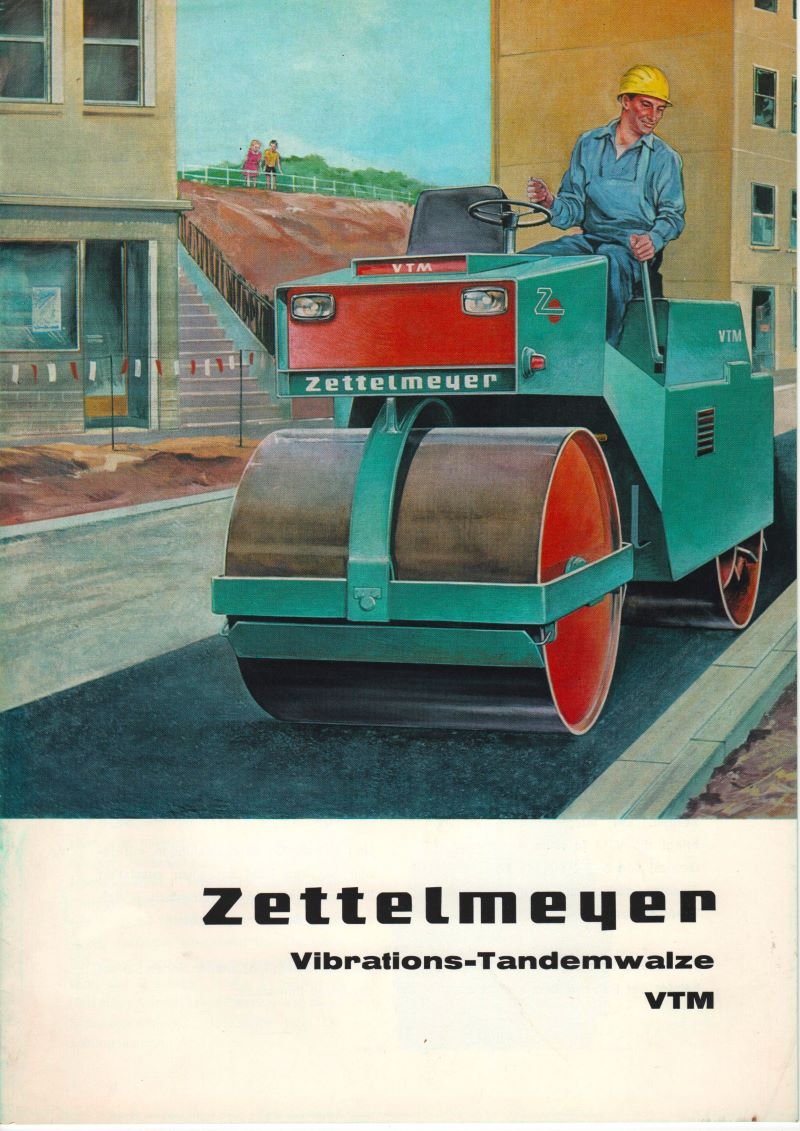 Werbebroschüre der Firma Zettelmeyer für eine Vibrations-Tandemwalze (Freilichtmuseum Roscheider Hof CC0)