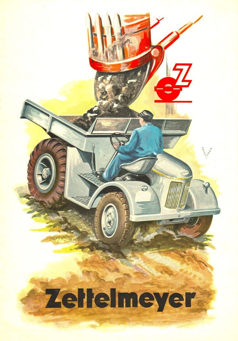 Portugiesischsprachige Werbebroschüre der Firma Zettelmeyer für einen Muldenkipper (Freilichtmuseum Roscheider Hof CC0)